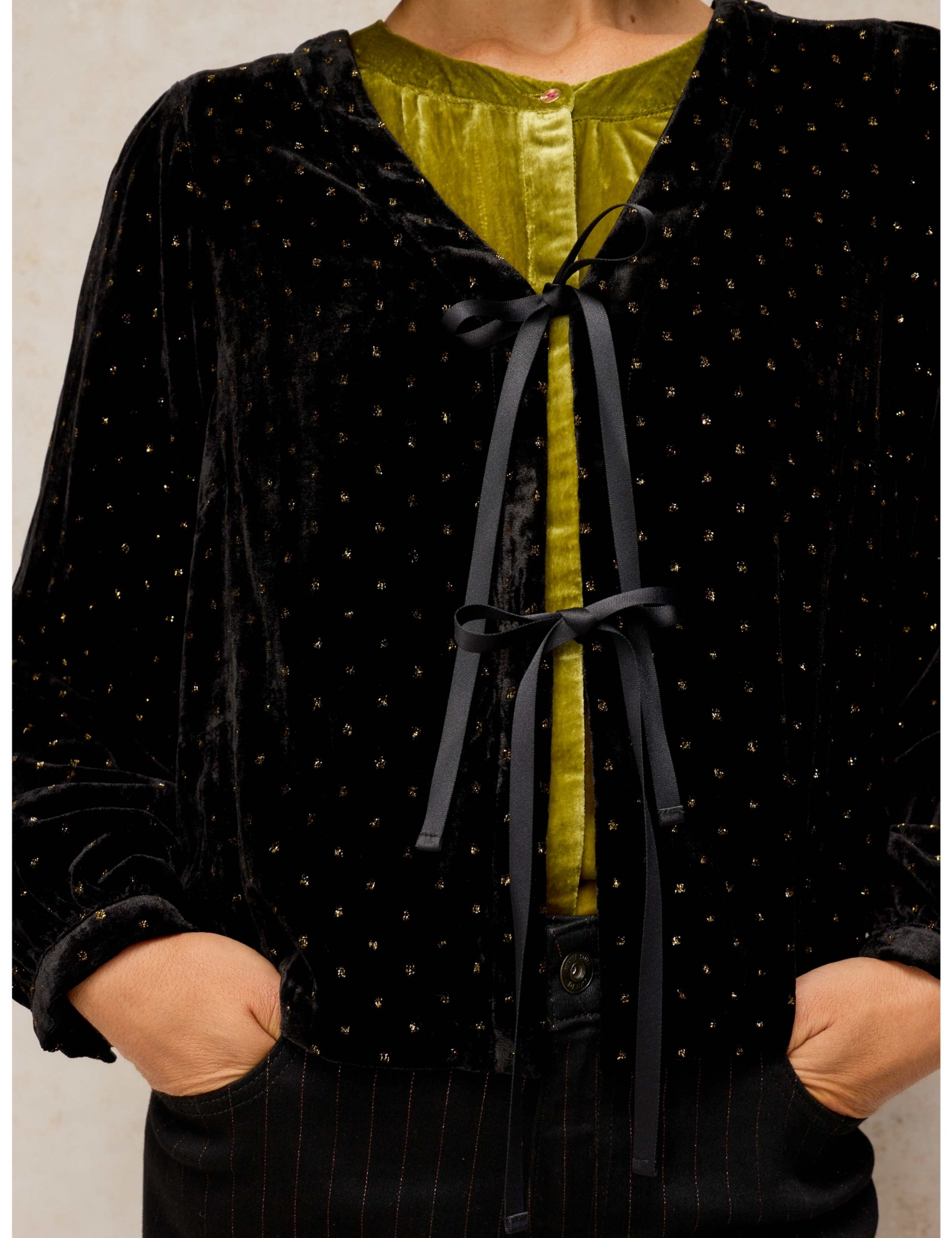 Velvet Tie Front Top 6 of 7