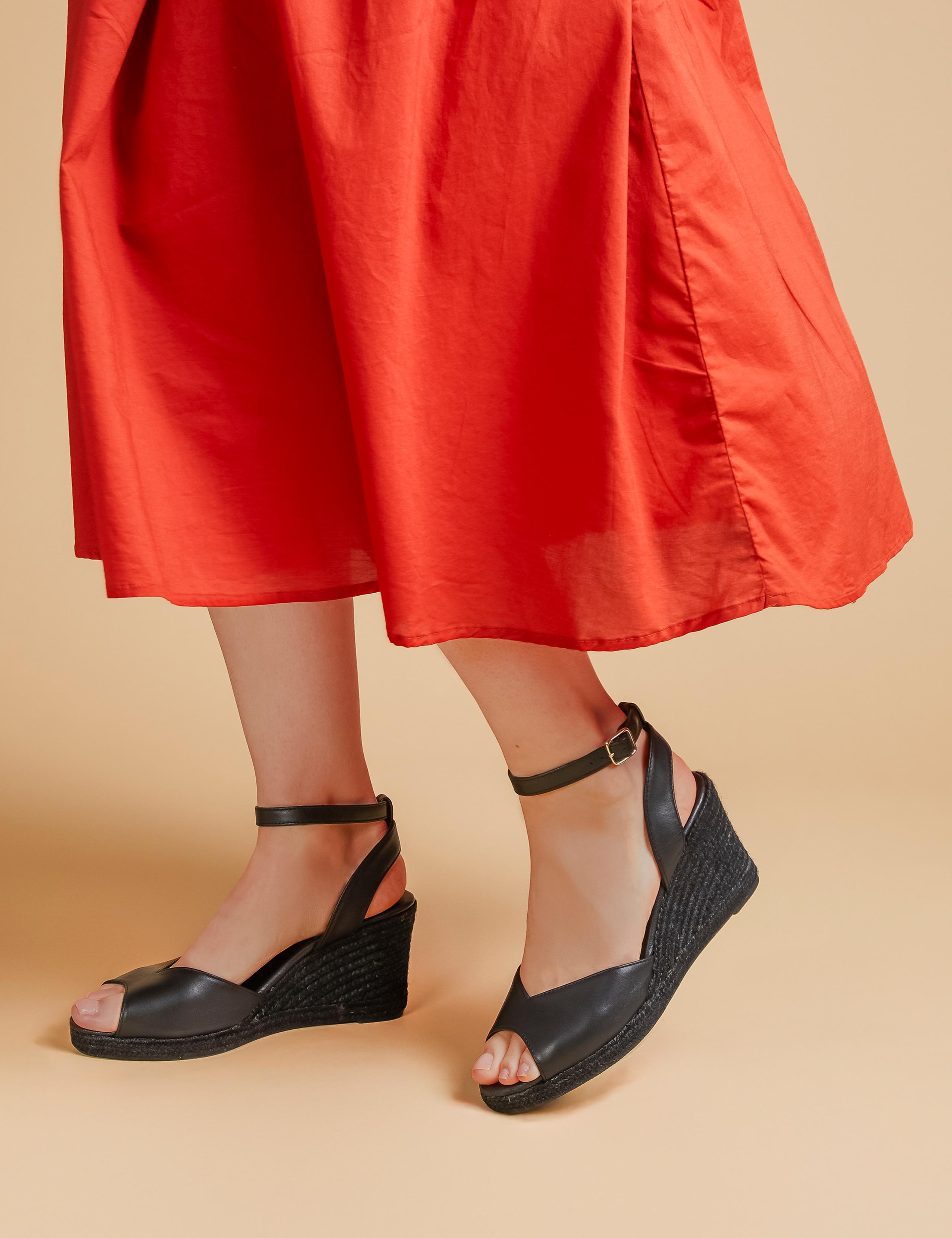 Leather Wedge Espadrilles 1 of 7