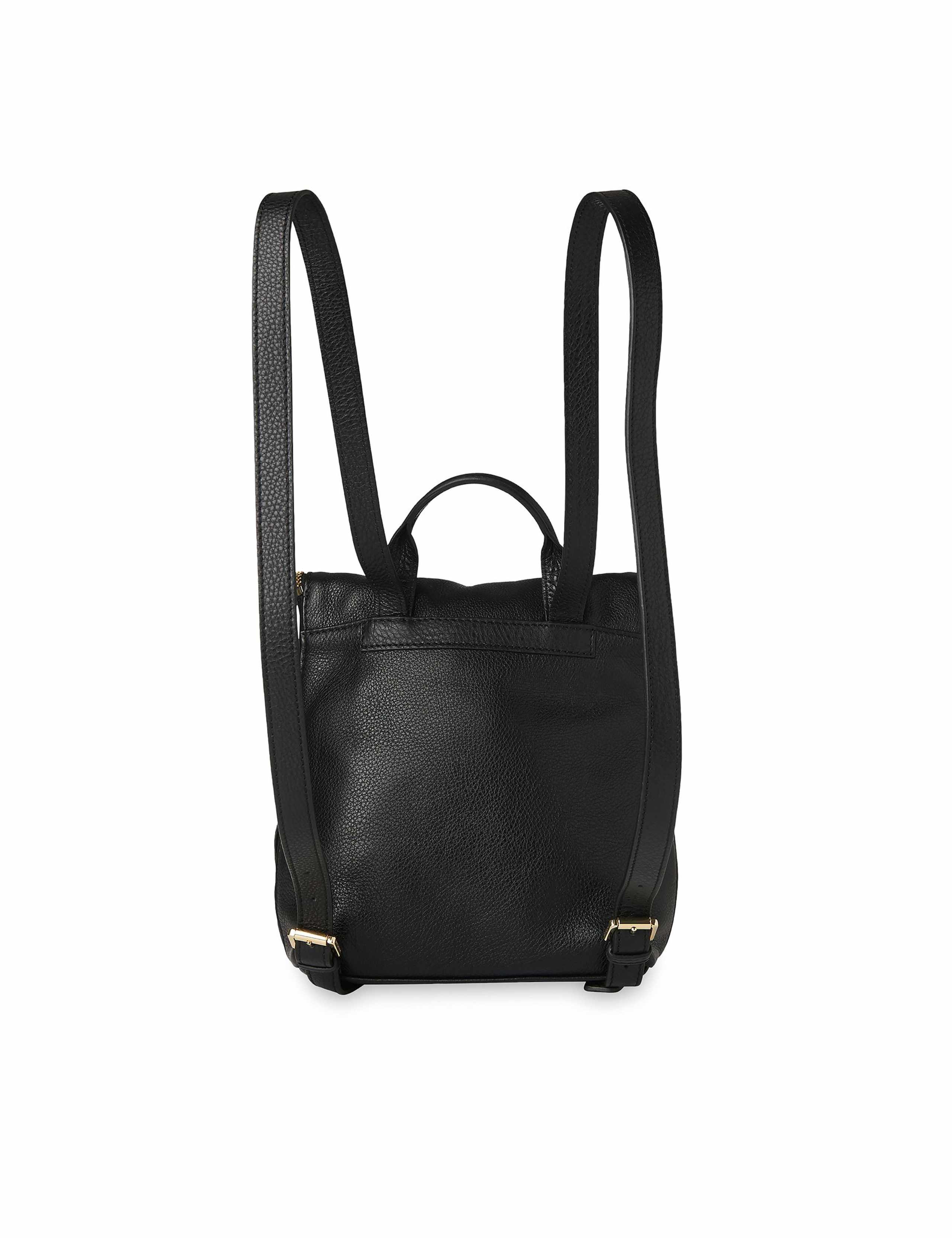 Leather Zip Detail Mini Backpack 3 of 3