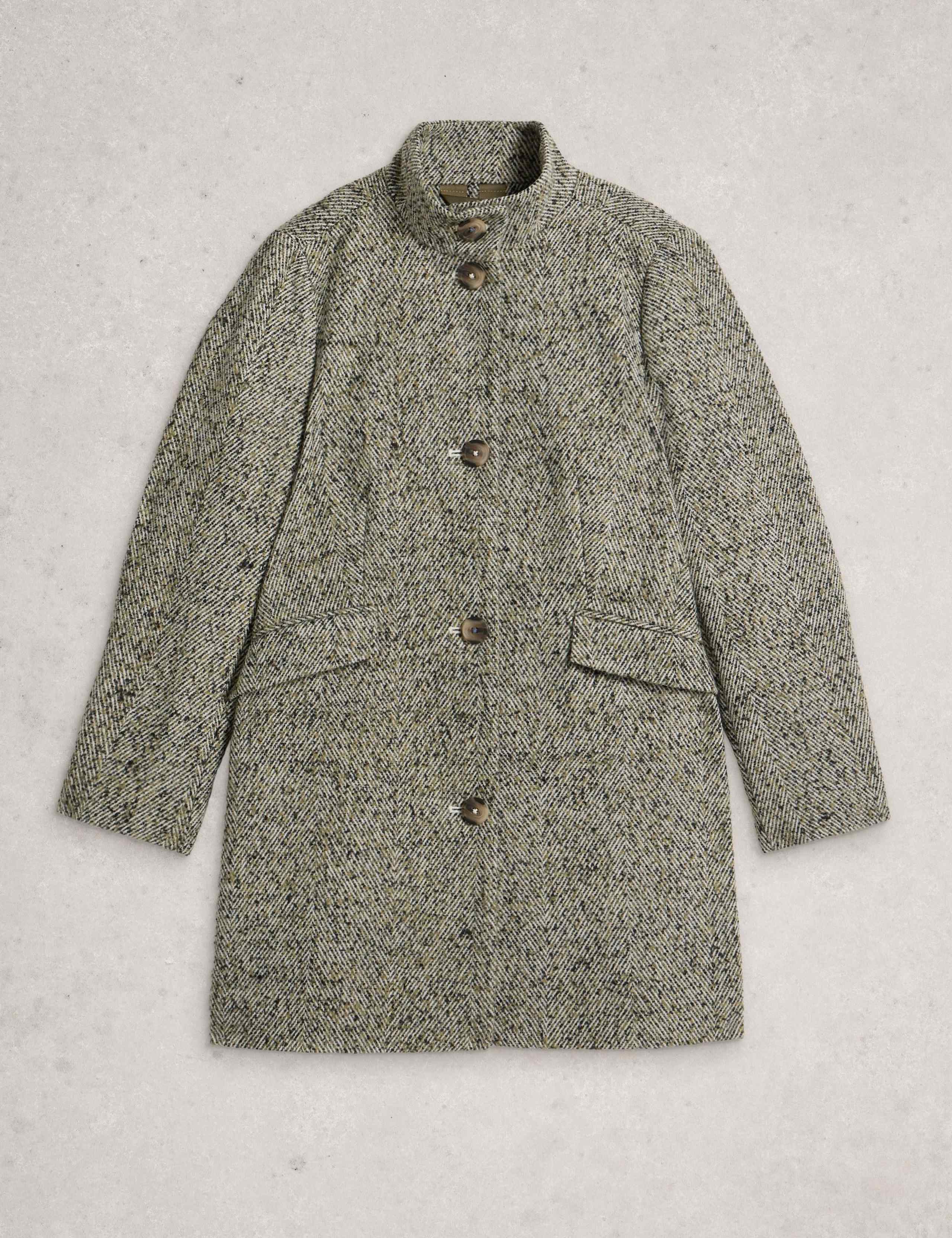 Karla Tweed Wool Blend Coat 2 of 6