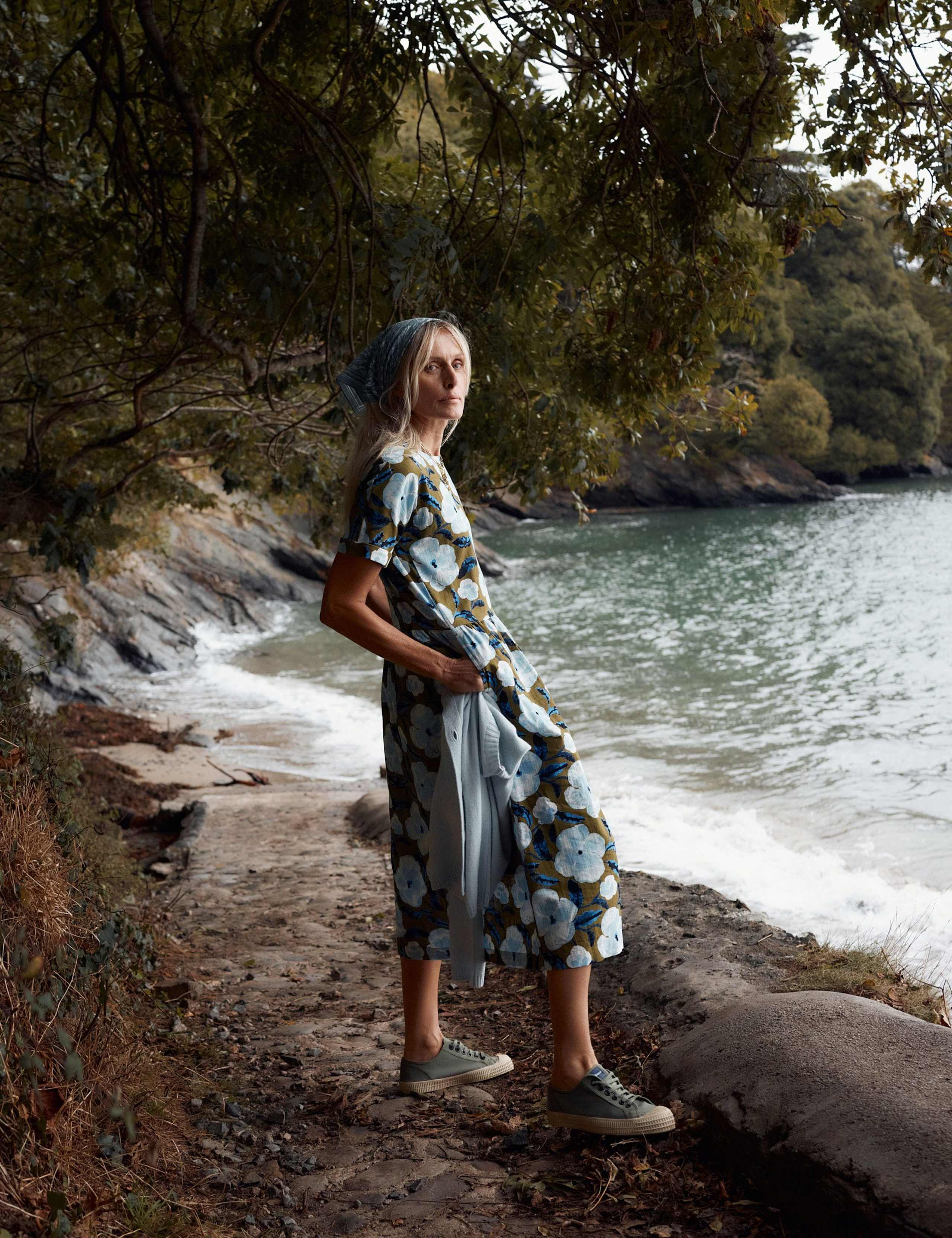 Pure Cotton Floral Midi Waisted Dress 1 of 6