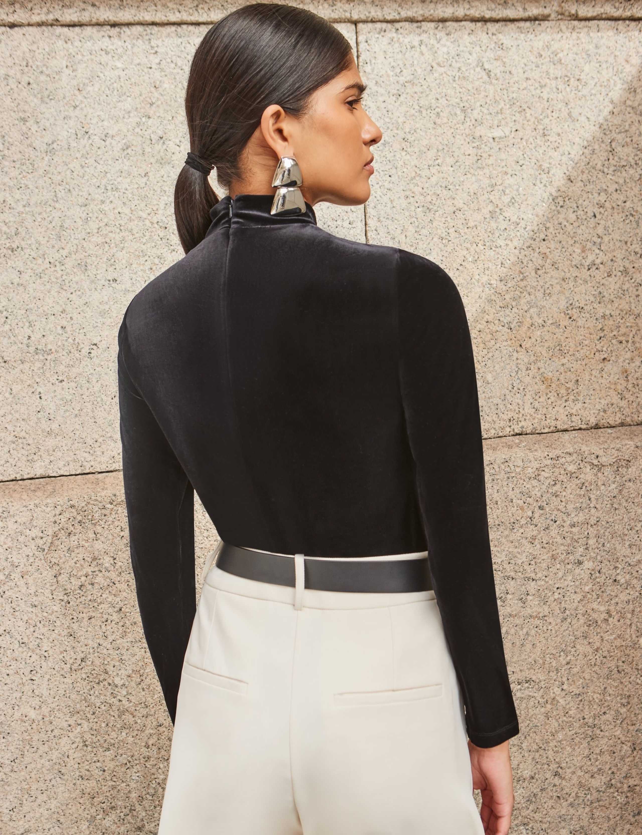 Velvet High Neck Bodysuit 4 of 4