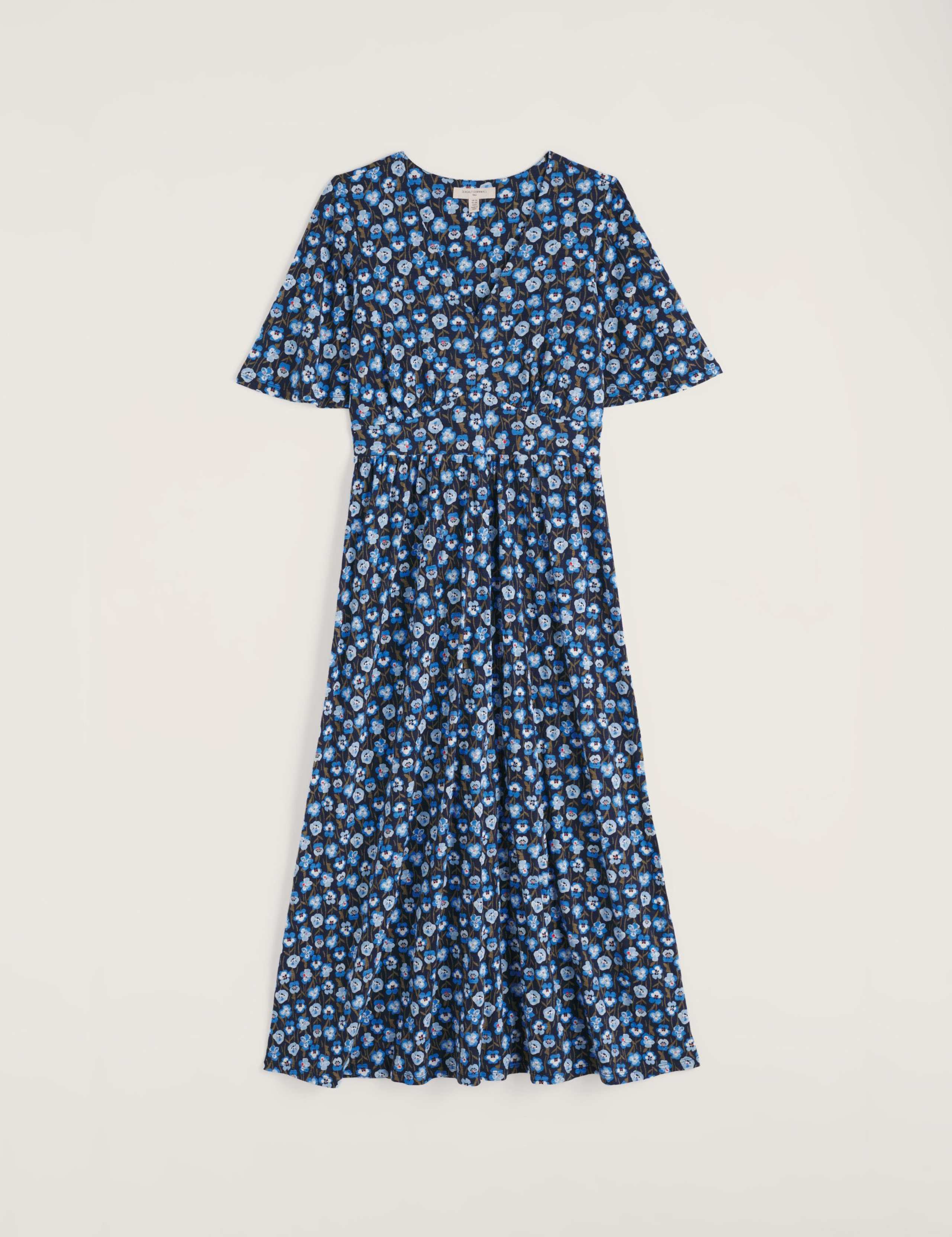 Pure Cotton Floral Midi Skater Dress 2 of 6
