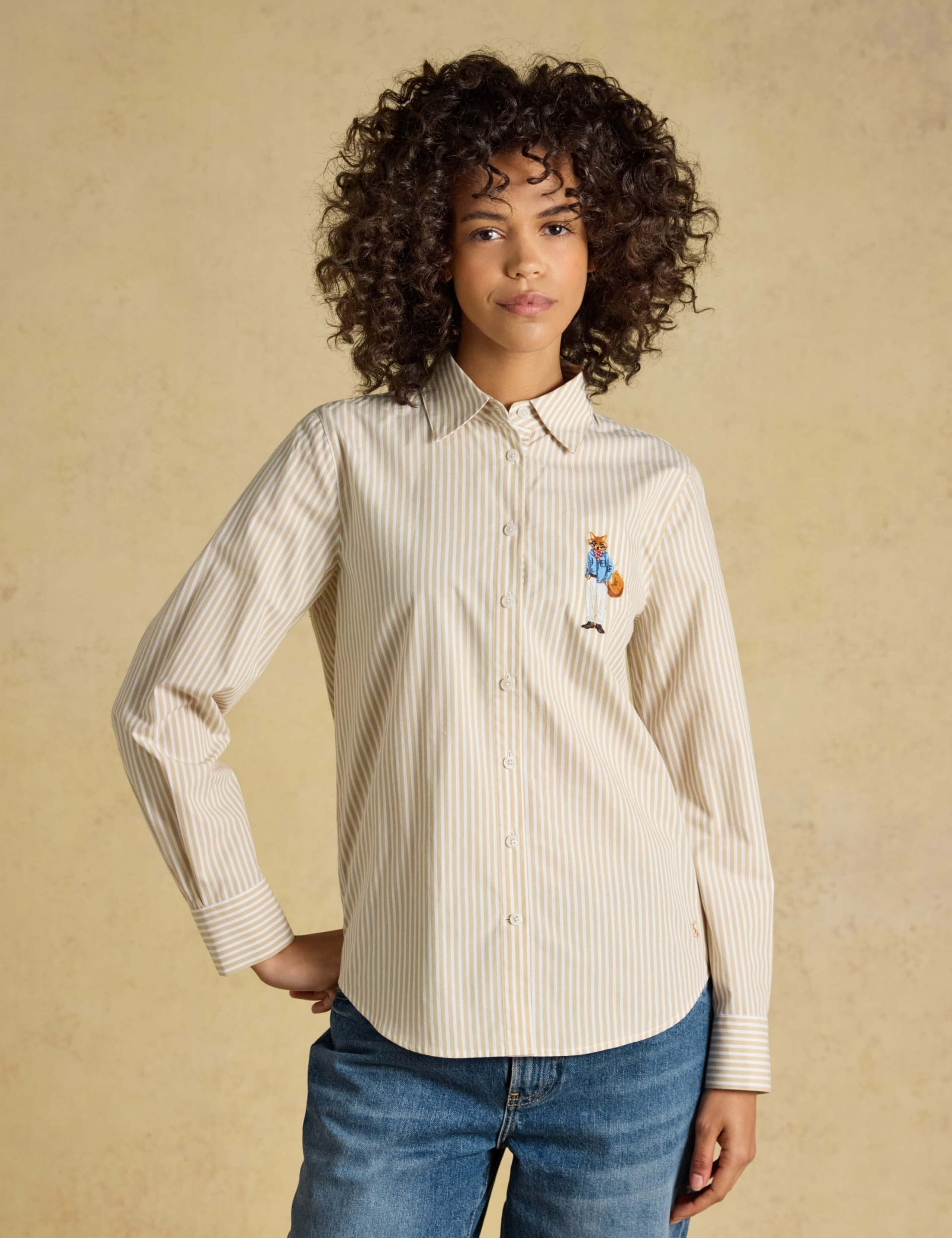 Striped Cotton Poplin Work Shirt 1 of 8
