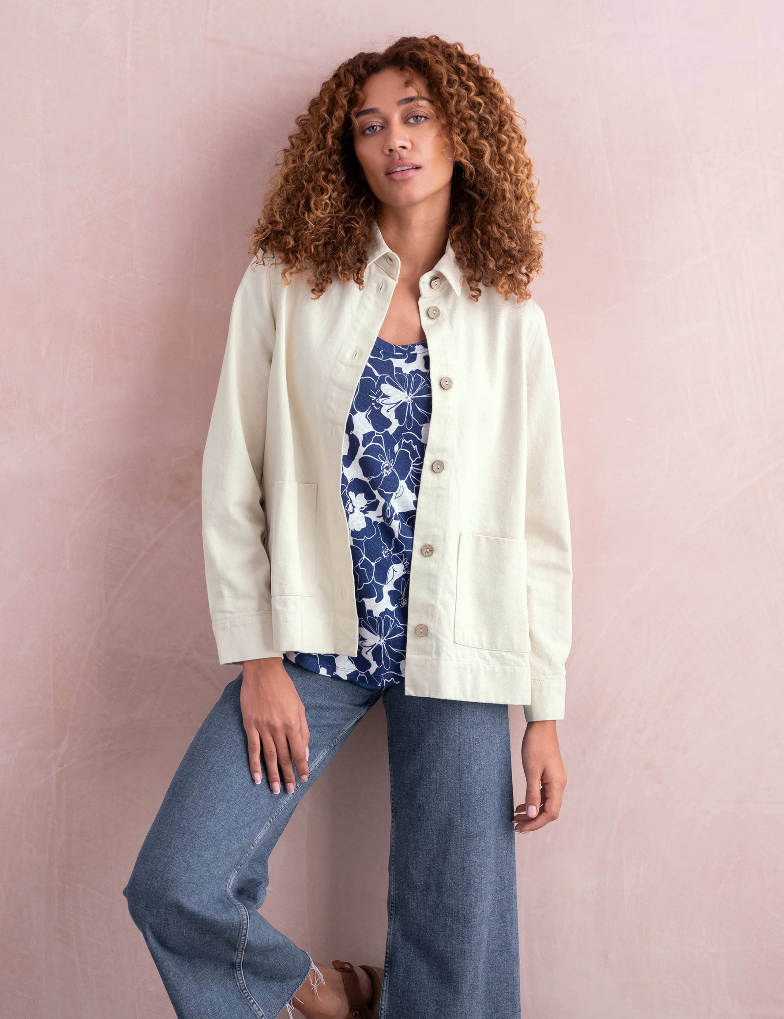 Pure Cotton Pleat Back Utility Jacket 4 of 8