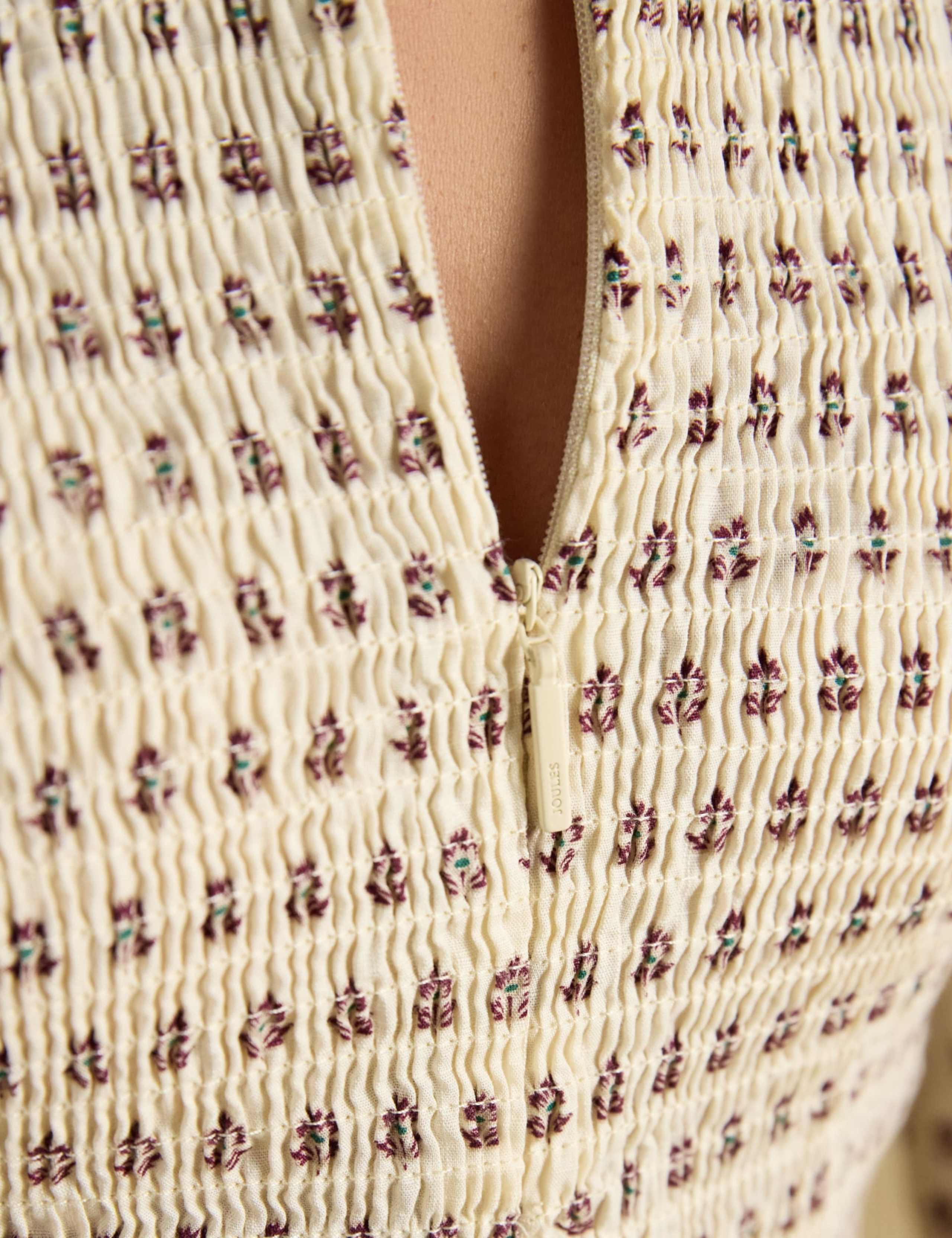 Long Sleeve Floral Smocked Blouse 8 of 11