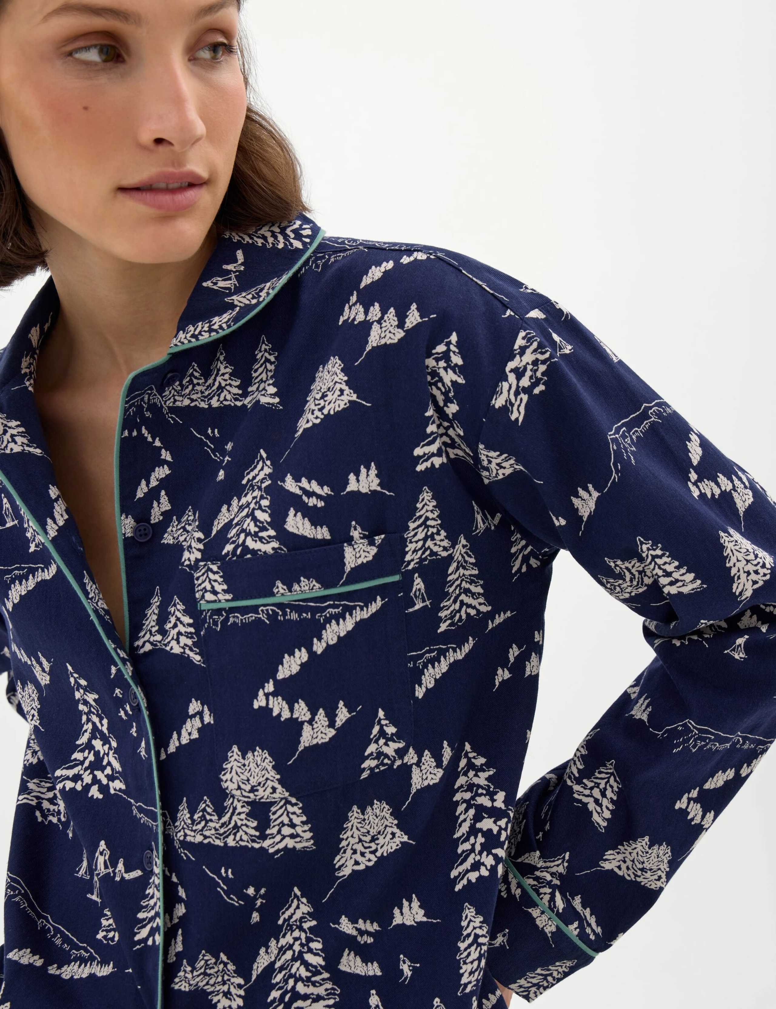 Brushed Cotton Printed Pyjama Set 5 of 6