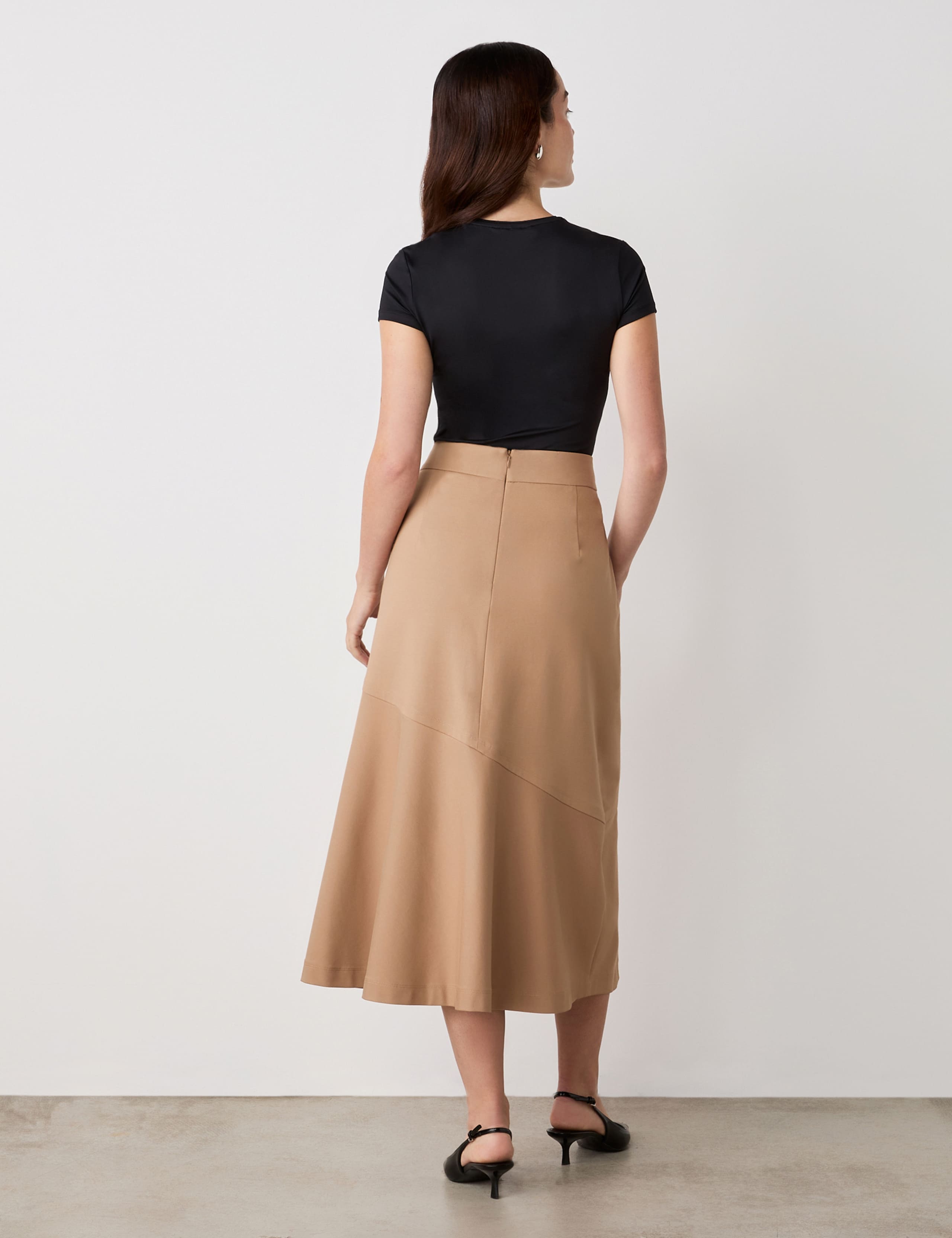Ponte Jersey A-Line Midi Skirt 4 of 4