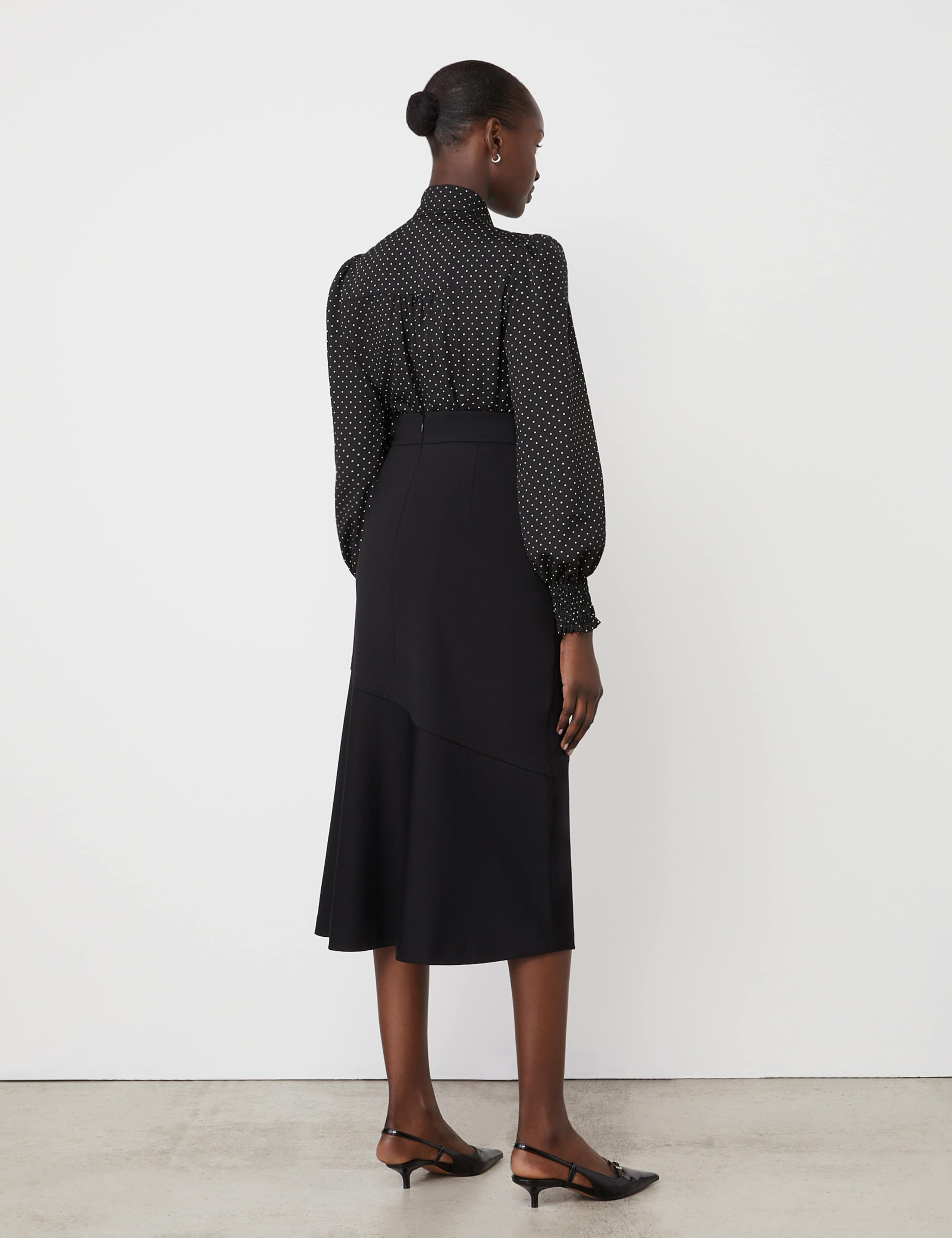 Ponte Jersey A-Line Midi Skirt 3 of 3