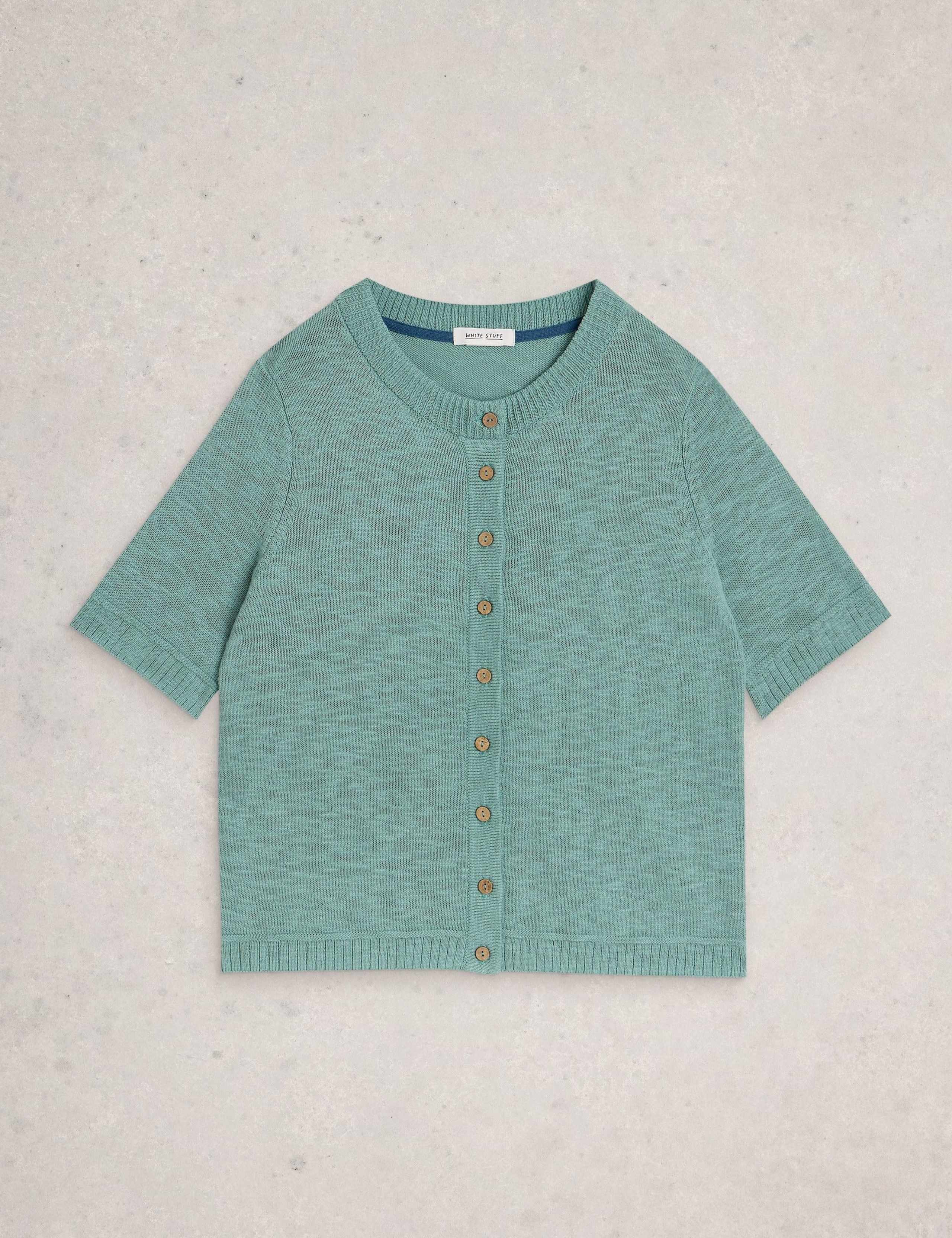 Cotton Rich Textured Cardigan 2 of 6