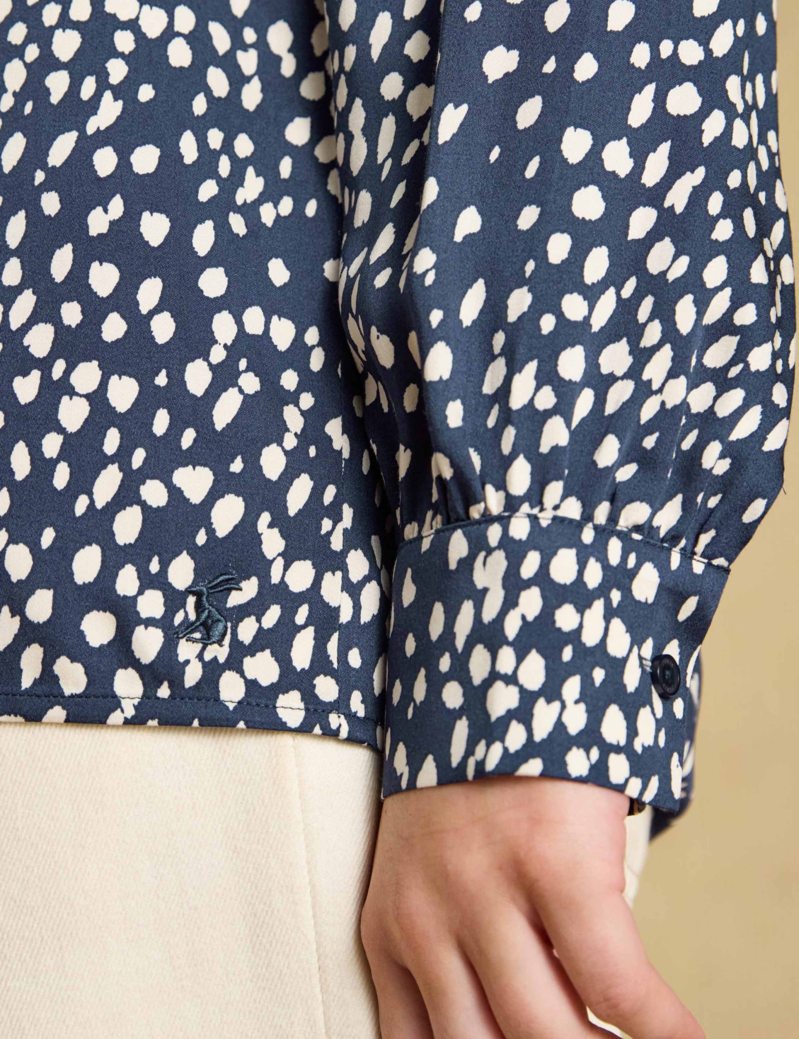 Spot Print Collared Relaxed Shirt 8 of 8