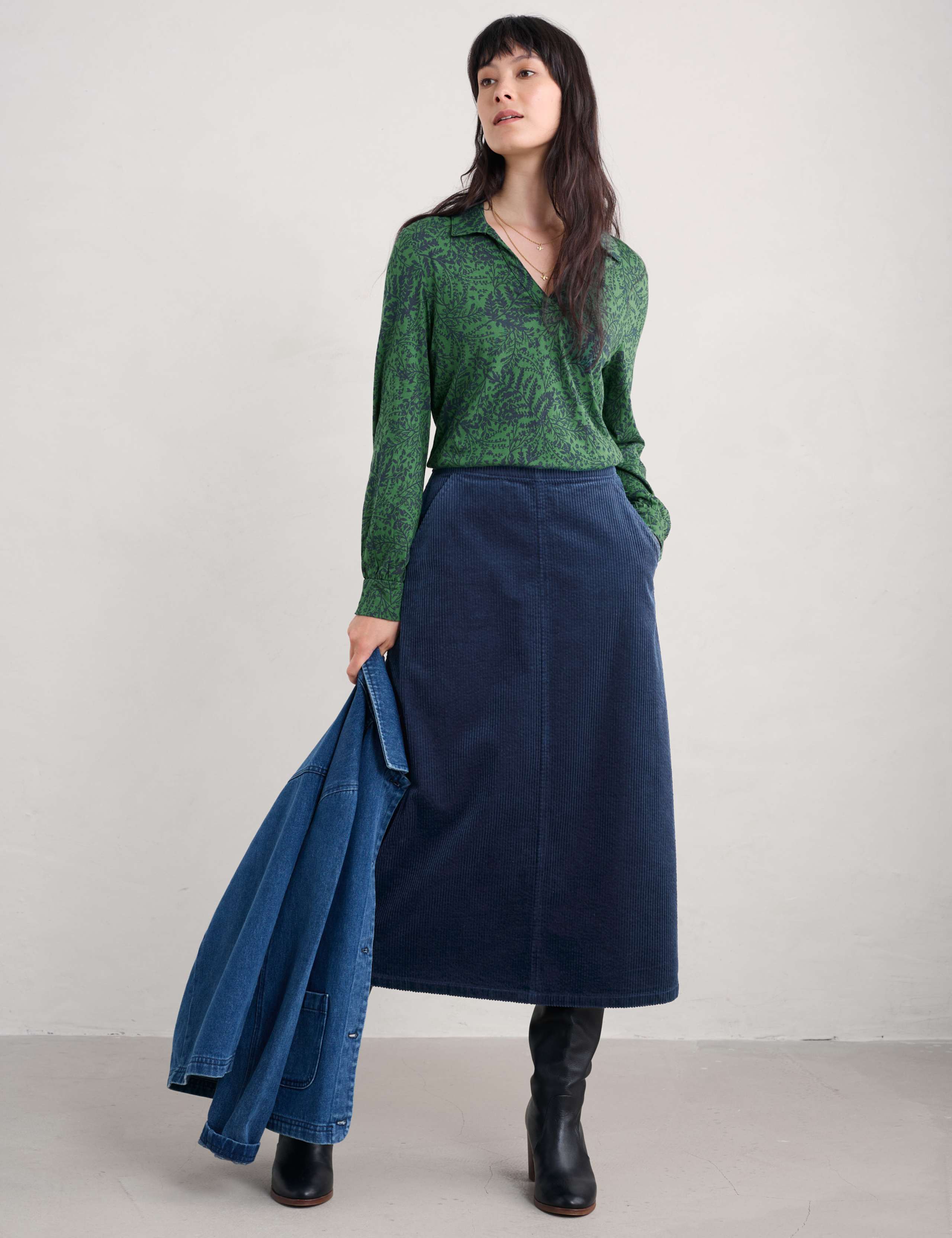 Cotton Modal Blend Collared Top 4 of 4