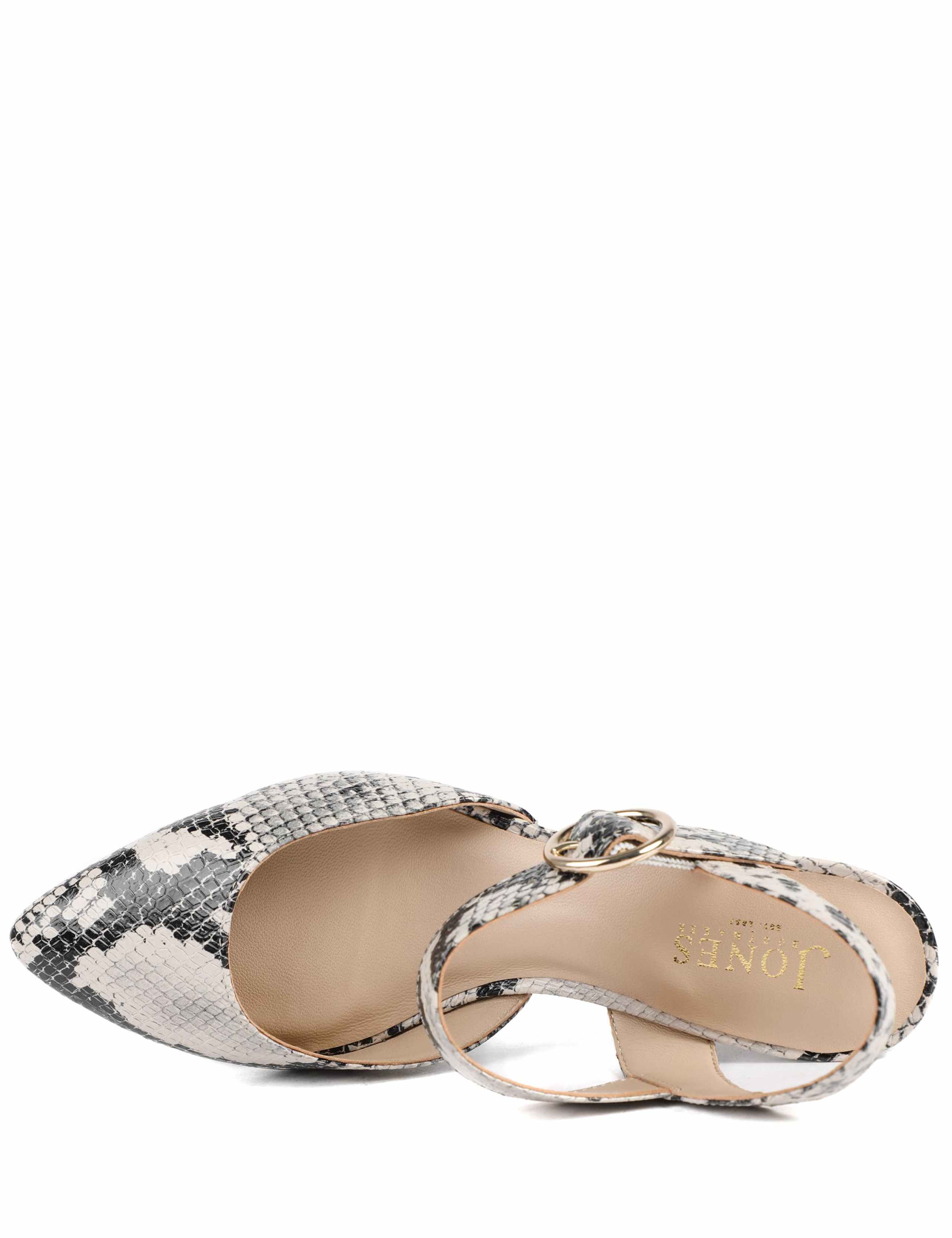 Leather Snake Print Kitten Heel Court Shoes 4 of 5