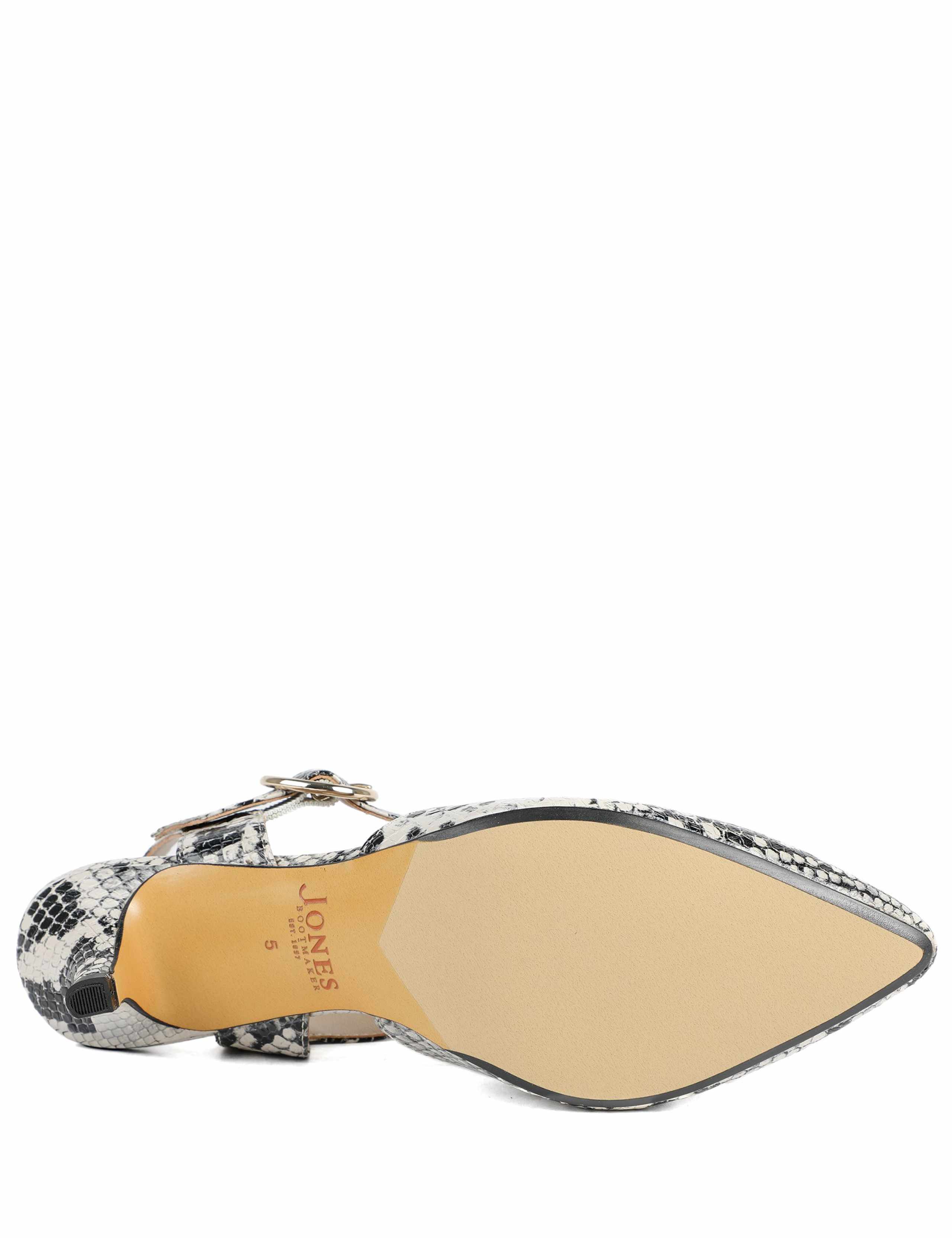 Leather Snake Print Kitten Heel Court Shoes 5 of 5