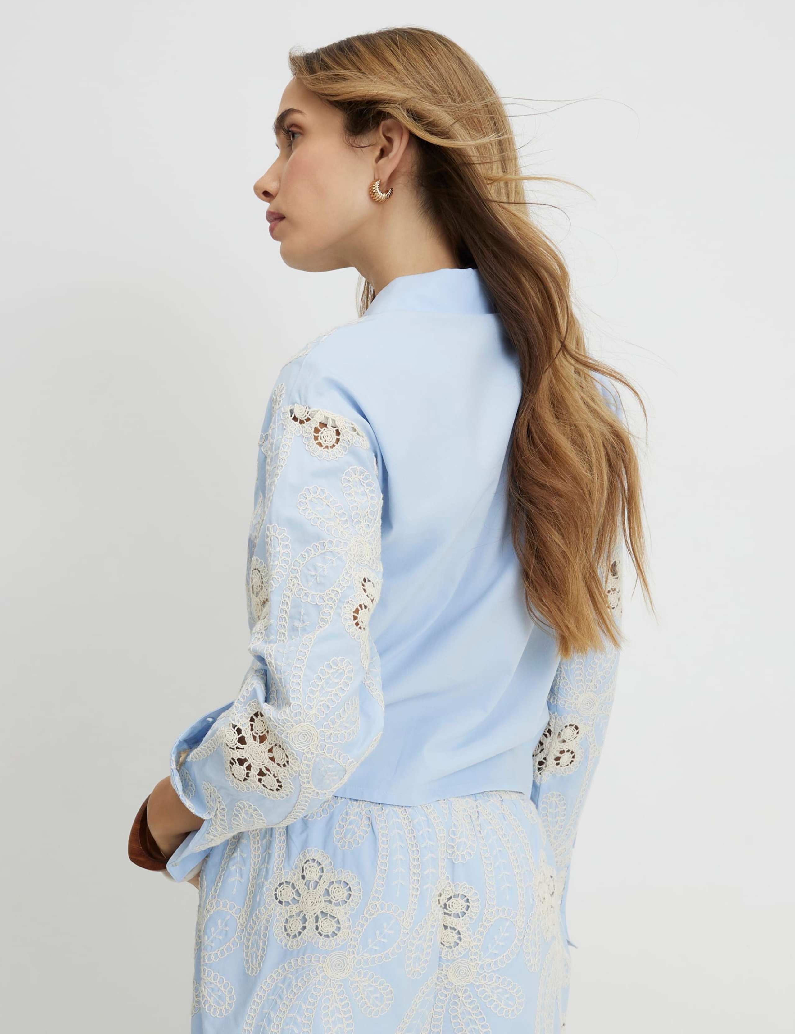 Cotton Blend Embroidered Shirt 4 of 4