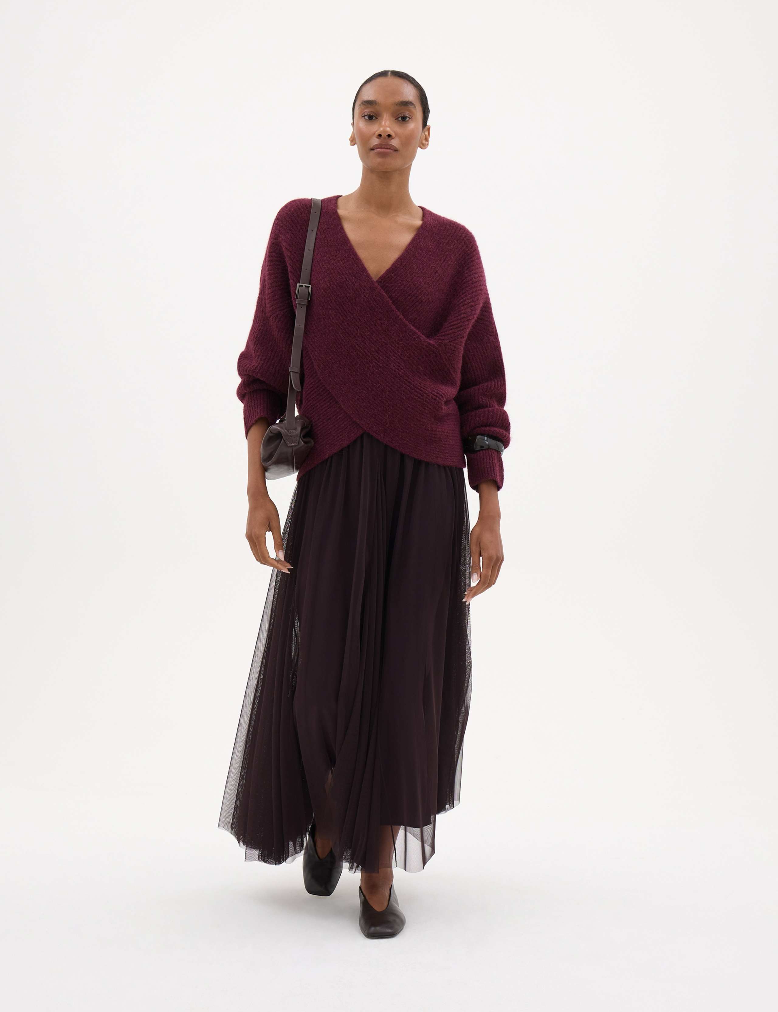 Wool Alpaca Rich Textured V Neck Jumper 5 of 6