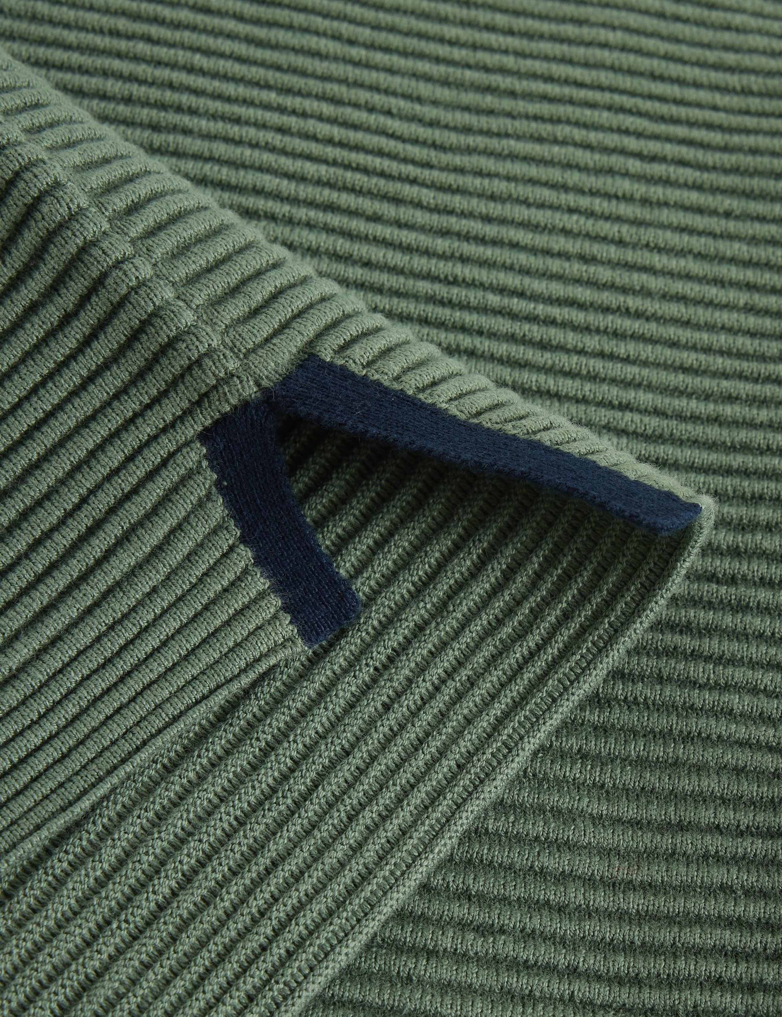 Pure Cotton Textured Slash Neck Jumper 6 of 6