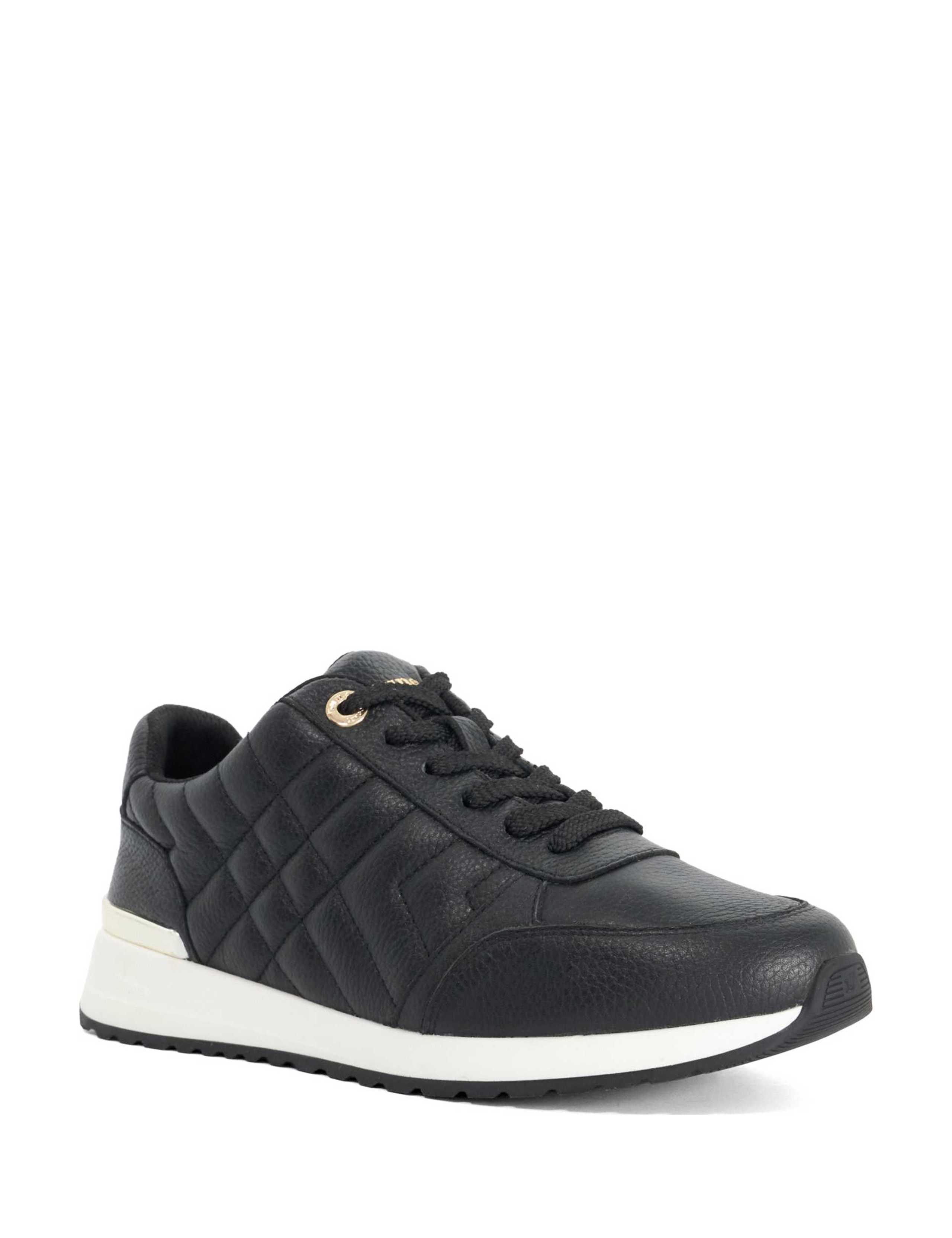 Suede Lace Up Quilted Trainers 3 of 5