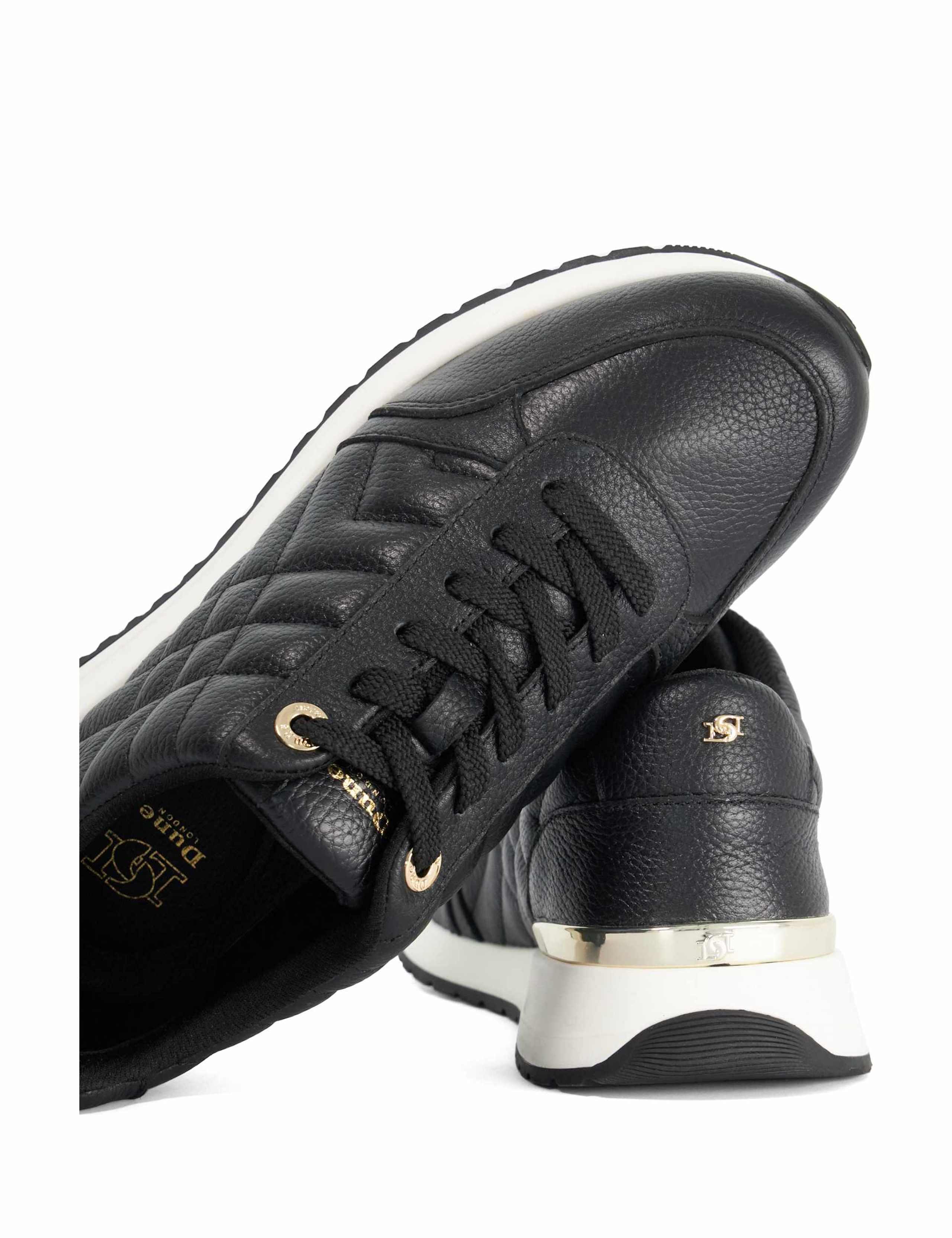 Suede Lace Up Quilted Trainers 4 of 5