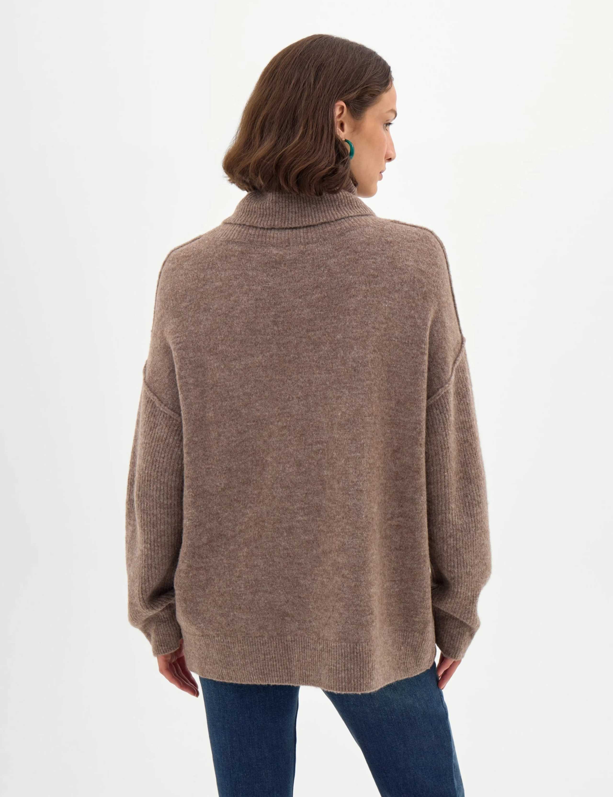 Wool Blend Textured Roll Neck Jumper by HUSH at M&S
