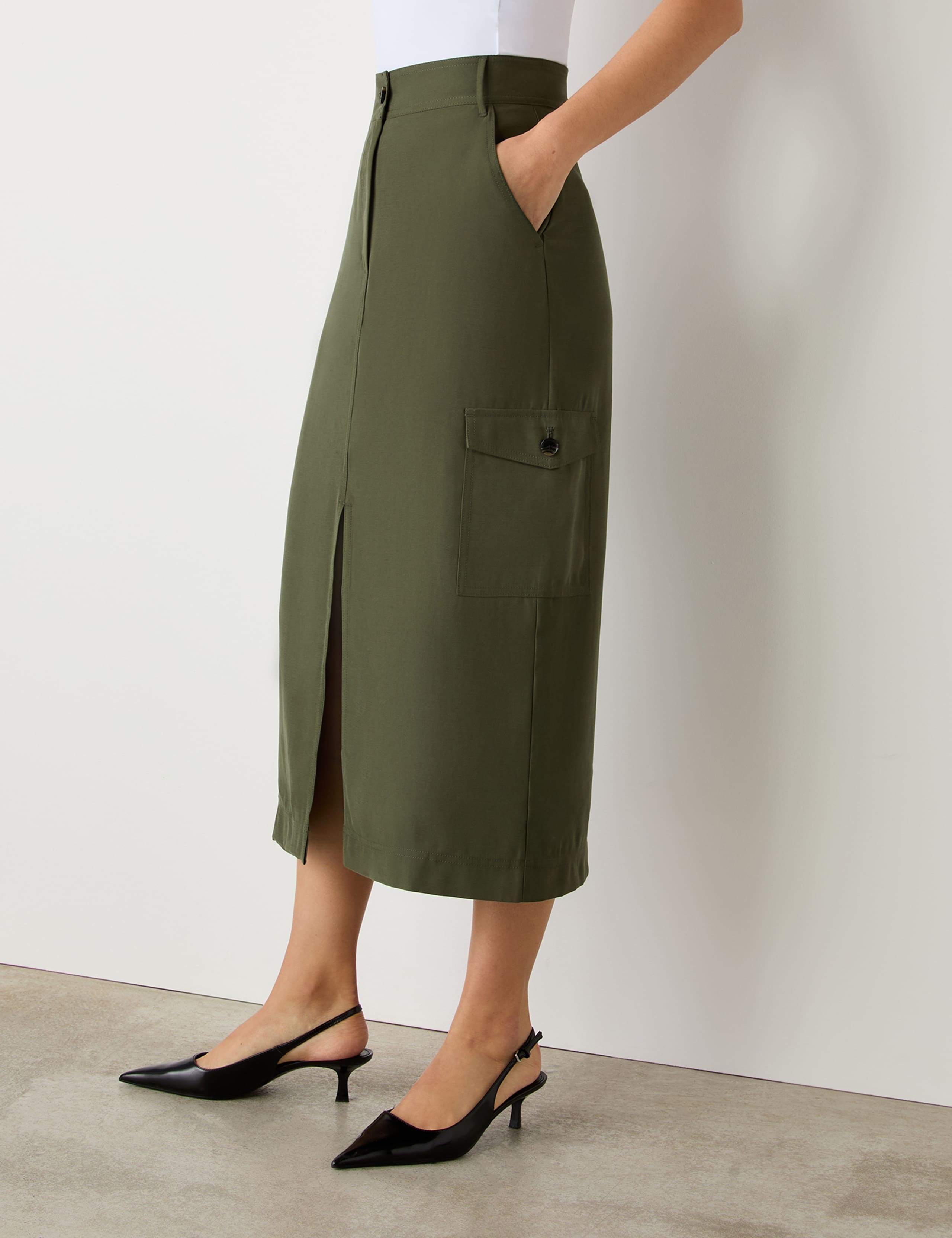 Split Front Midi Pencil Skirt 4 of 4