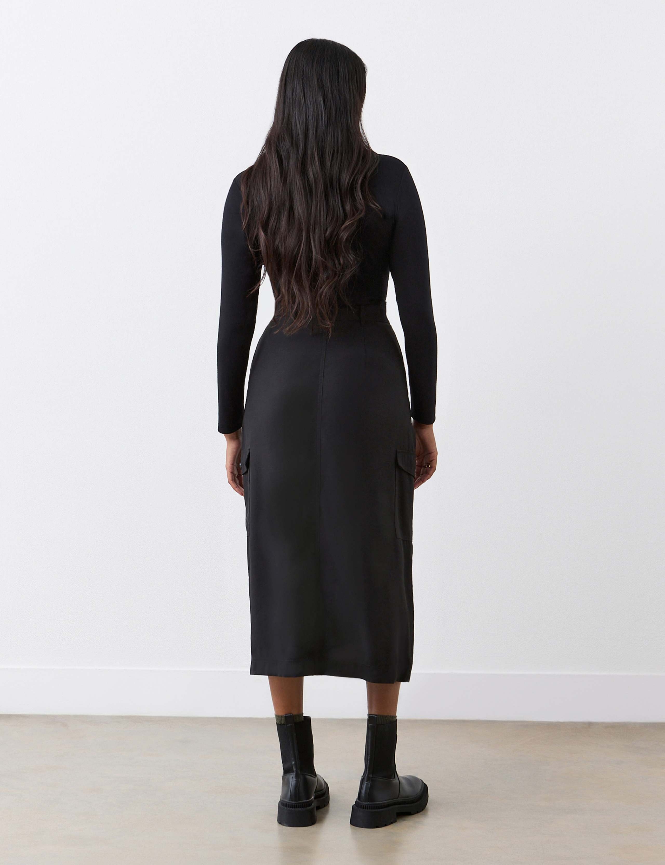 Split Front Midi Pencil Skirt 2 of 4