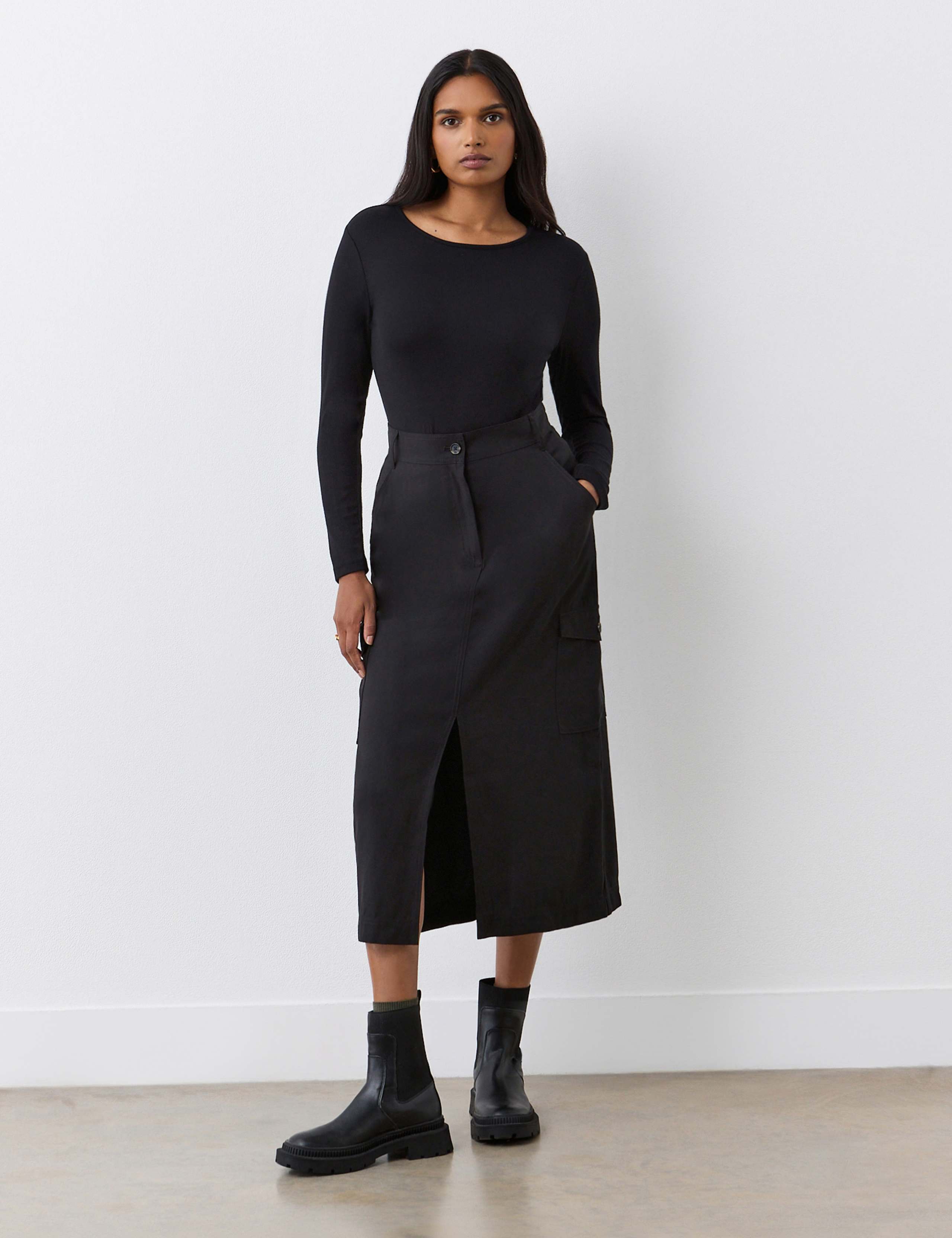 Split Front Midi Pencil Skirt 4 of 4