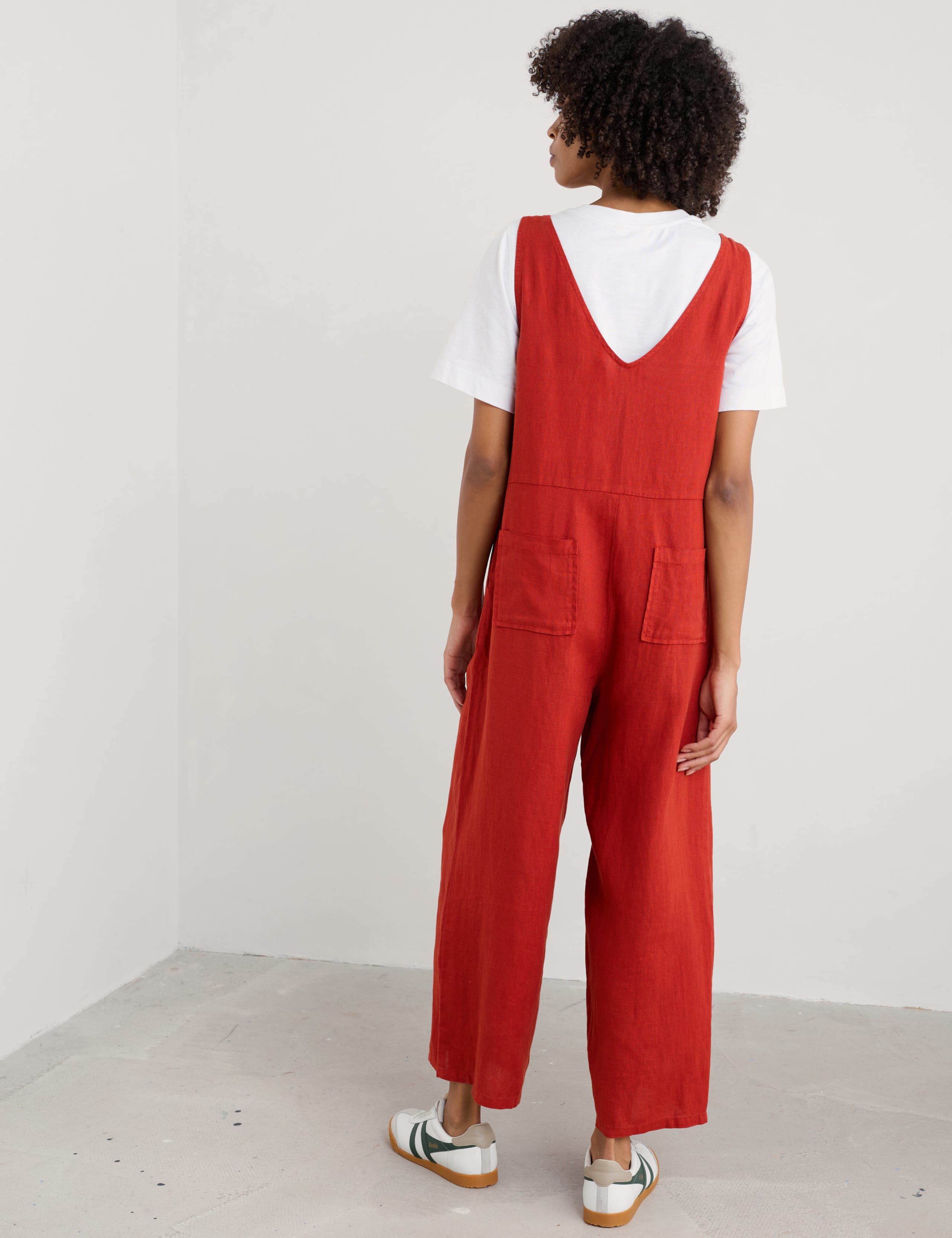 Pure Linen Sleeveless Jumpsuit 3 of 5