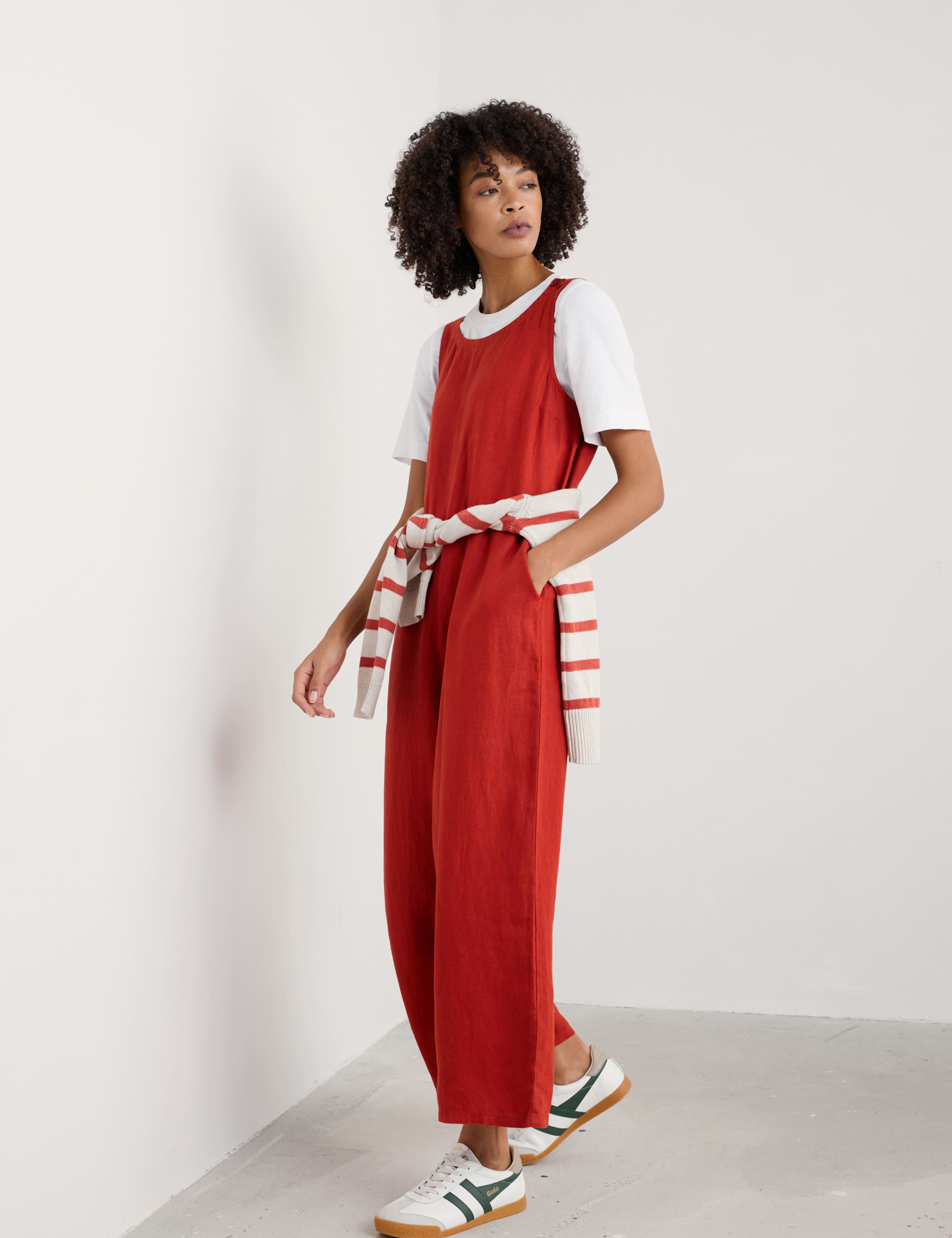 Pure Linen Sleeveless Jumpsuit 4 of 5