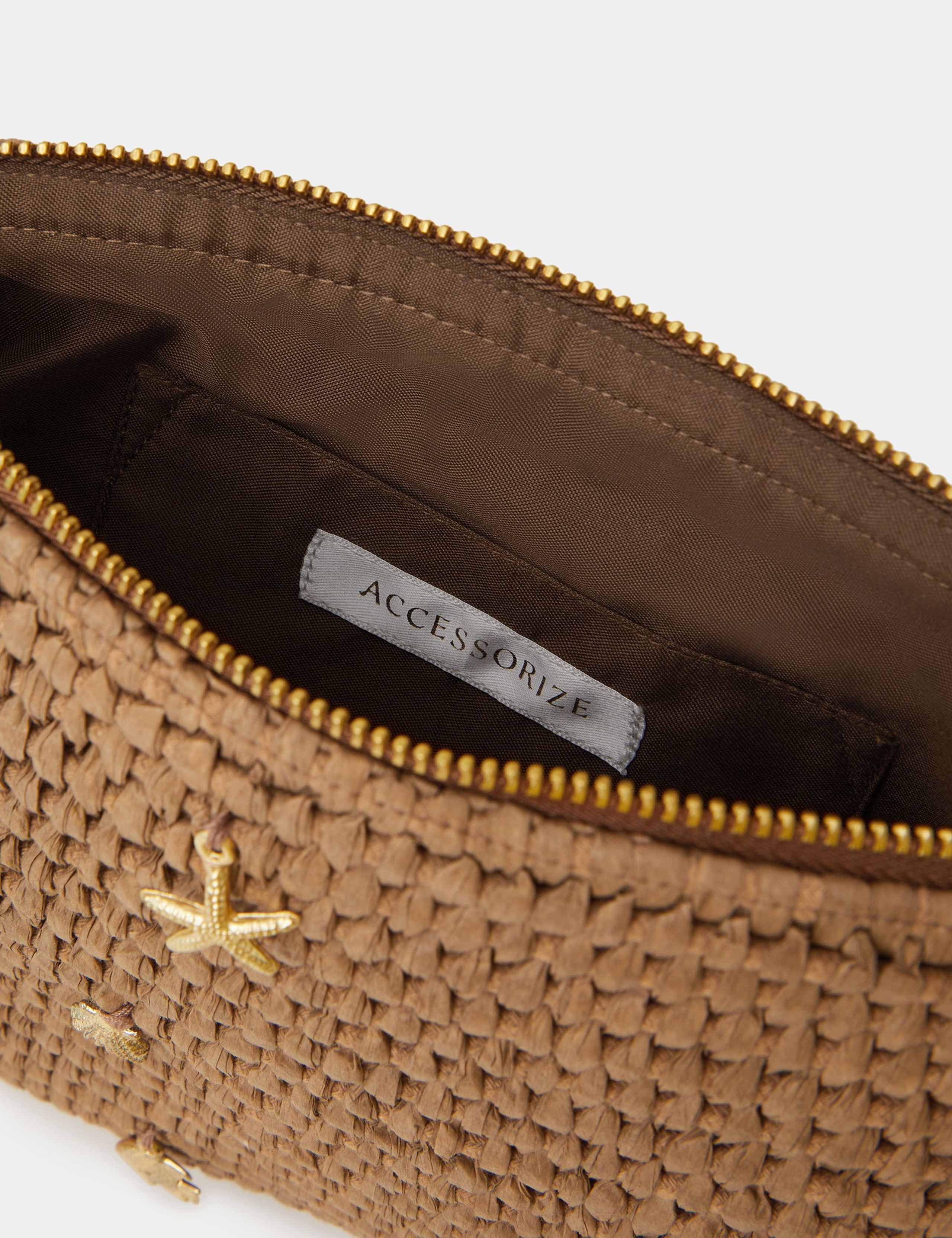 Raffia Charm Clutch Bag 3 of 4