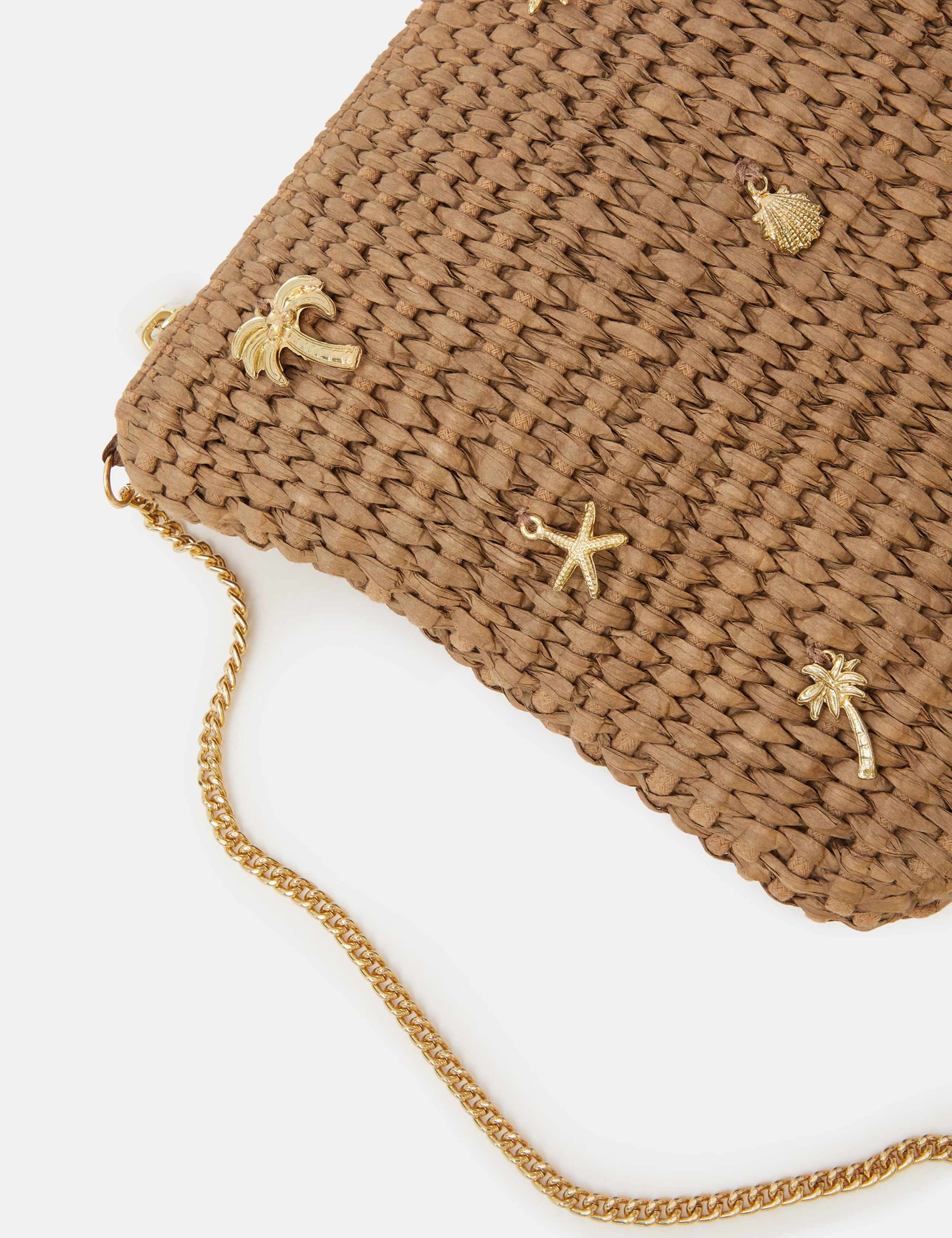 Raffia Charm Clutch Bag 4 of 4