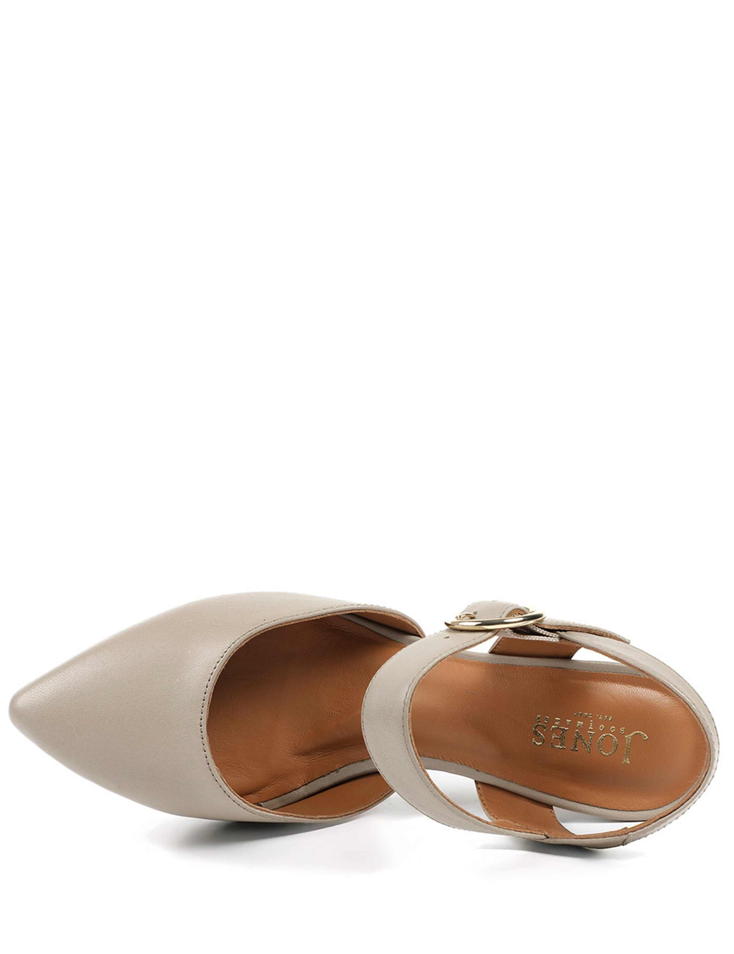 Leather Buckle Kitten Heel Court Shoes 5 of 6