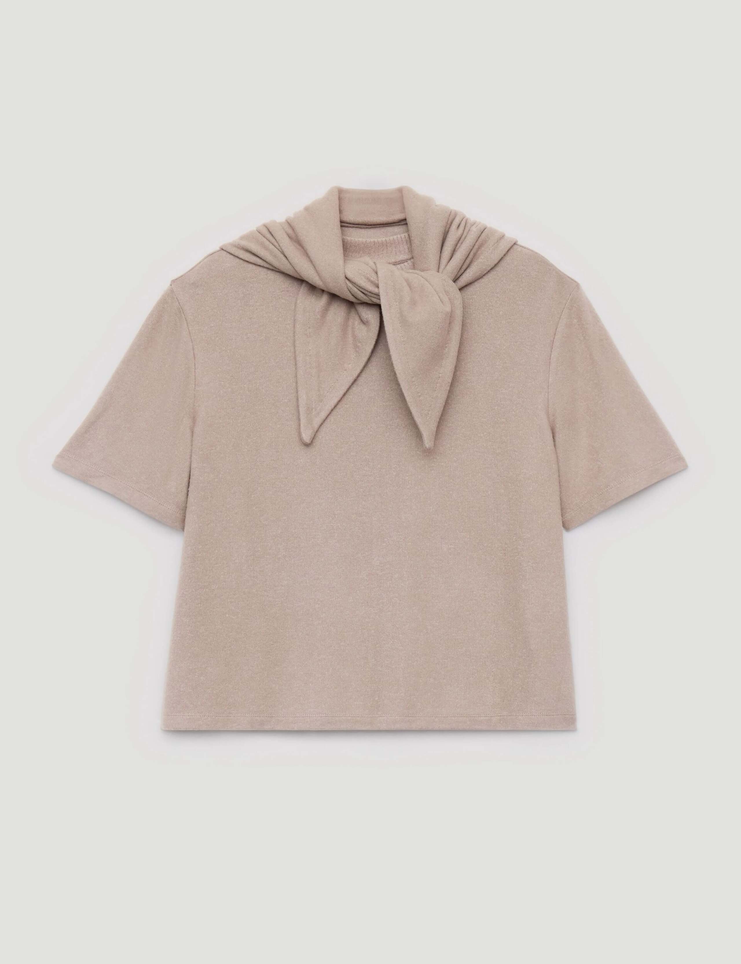 Soft Touch Crew Neck T-Shirt and Scarf 2 of 5
