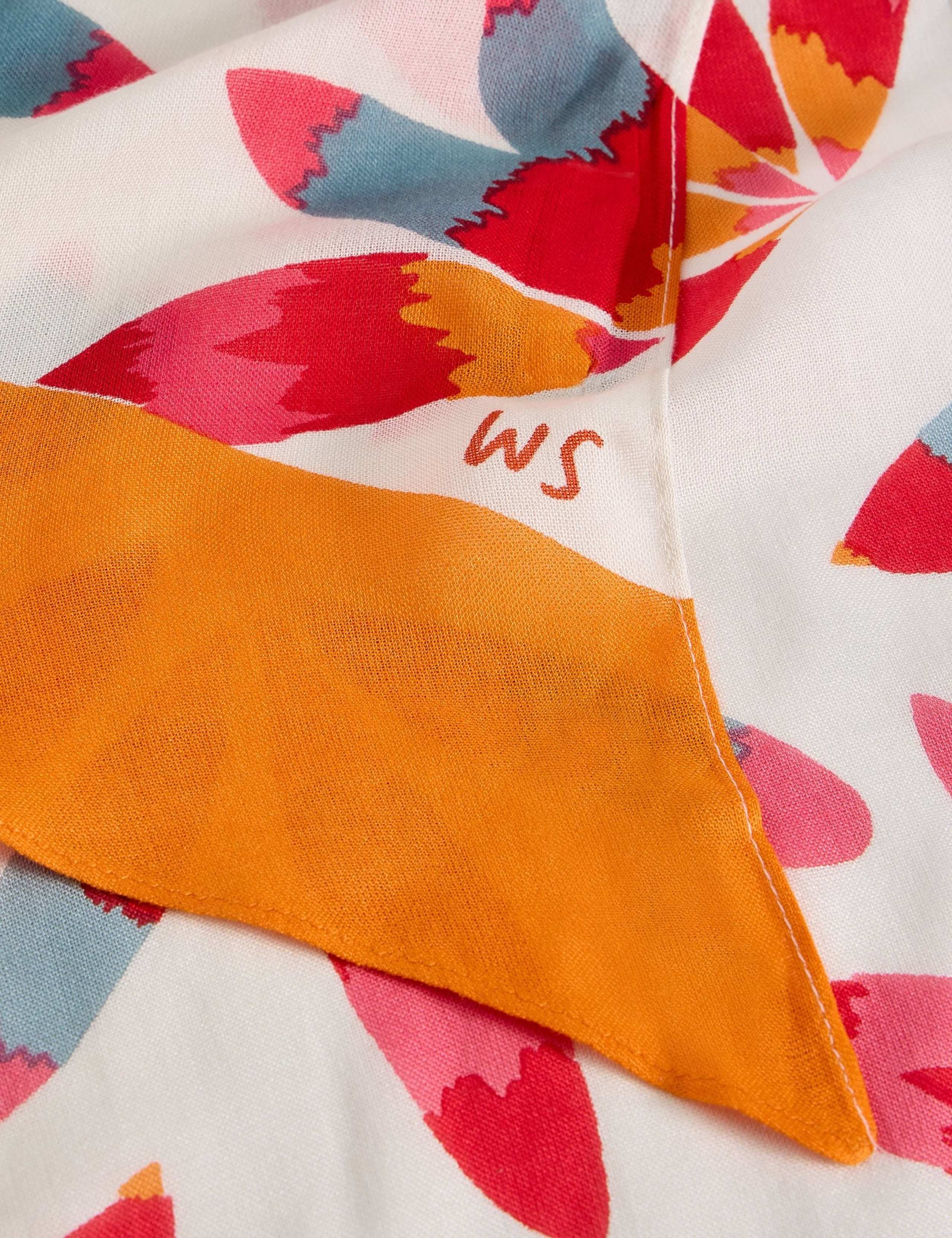 Woven Floral Skinny Scarf 3 of 3