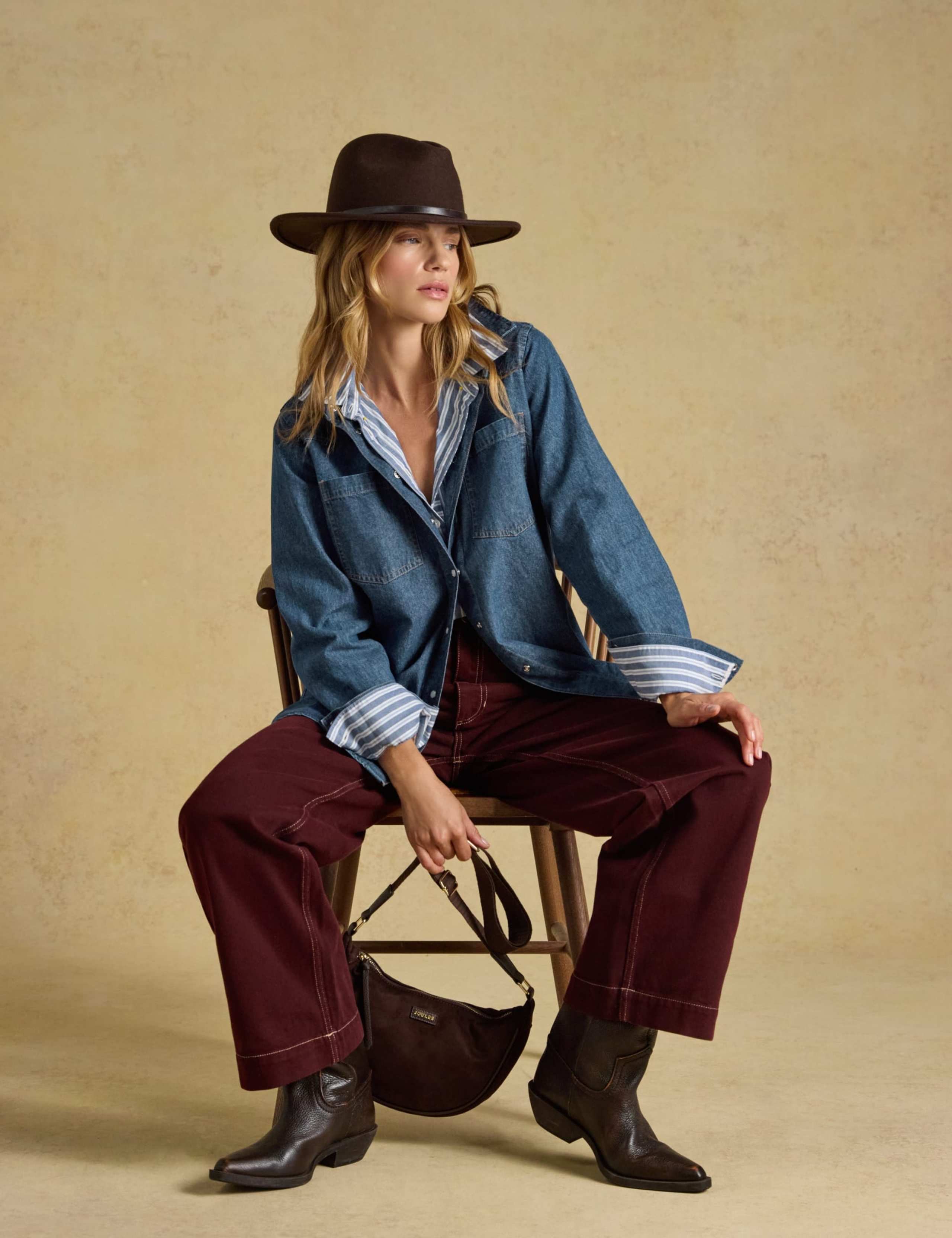 Denim Western Collared Shirt 6 of 7