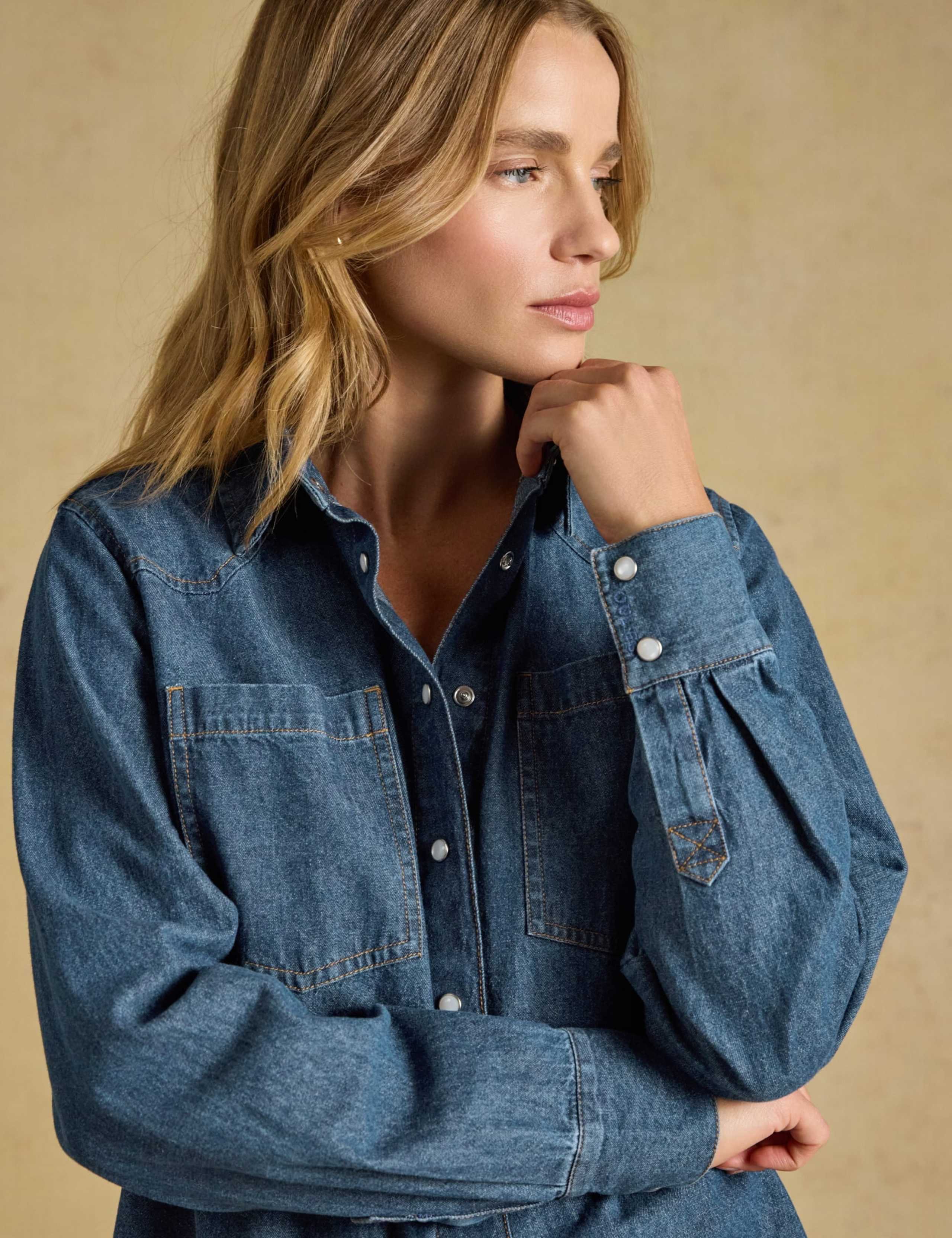 Denim Western Collared Shirt 7 of 7