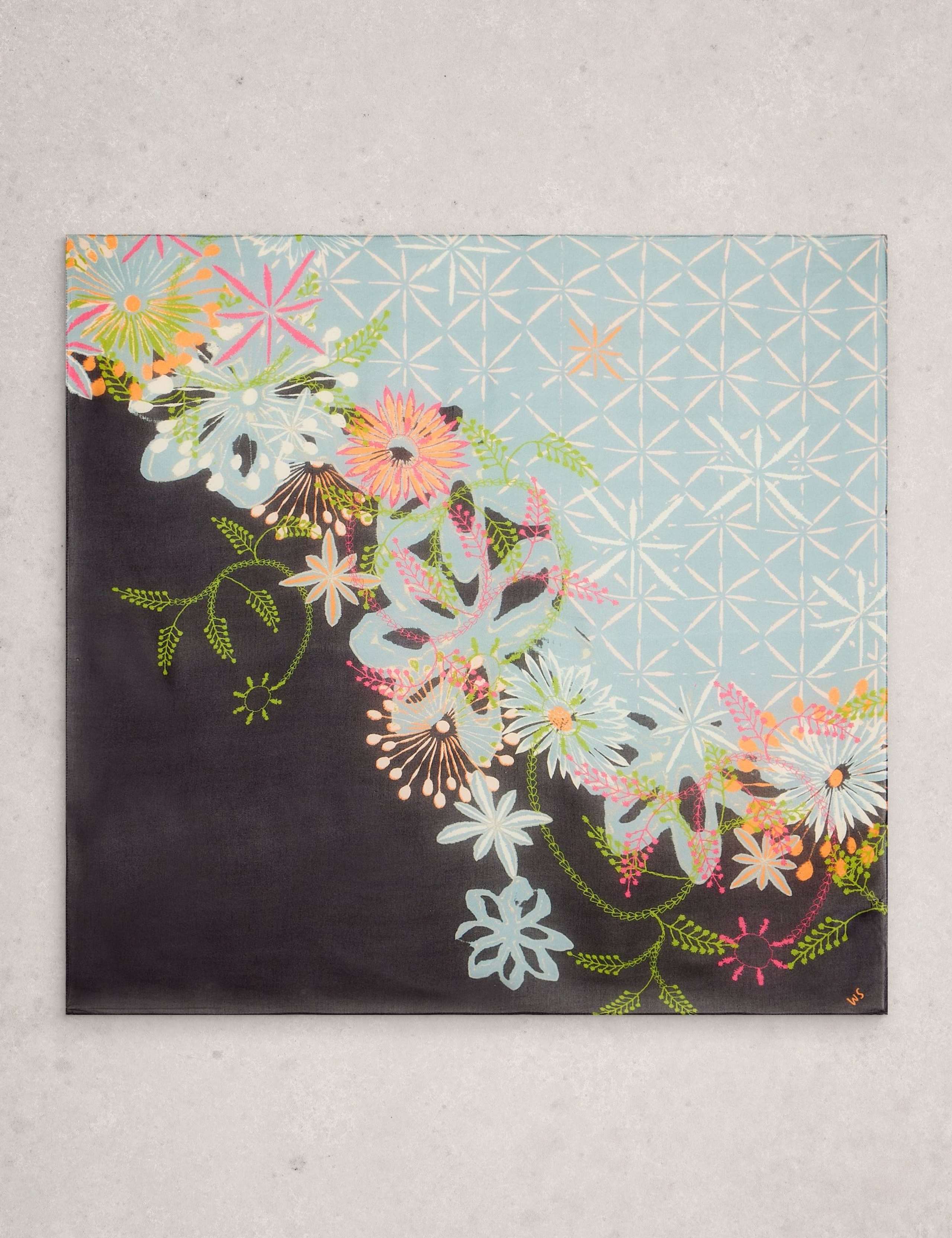 Printed Floral Square Scarf 2 of 3