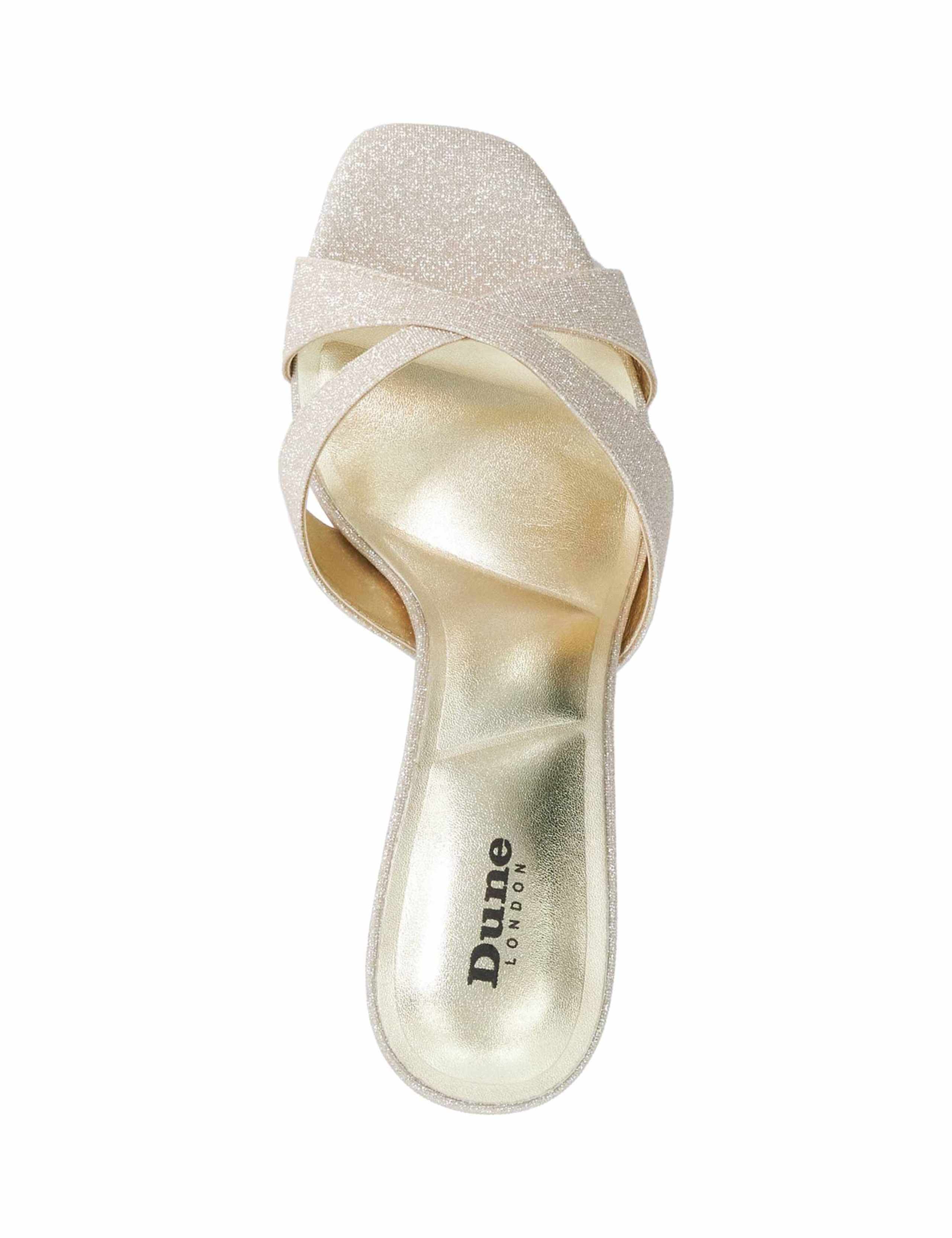 Sparkle Slip On Stiletto Heel Open Toe Mules 2 of 5