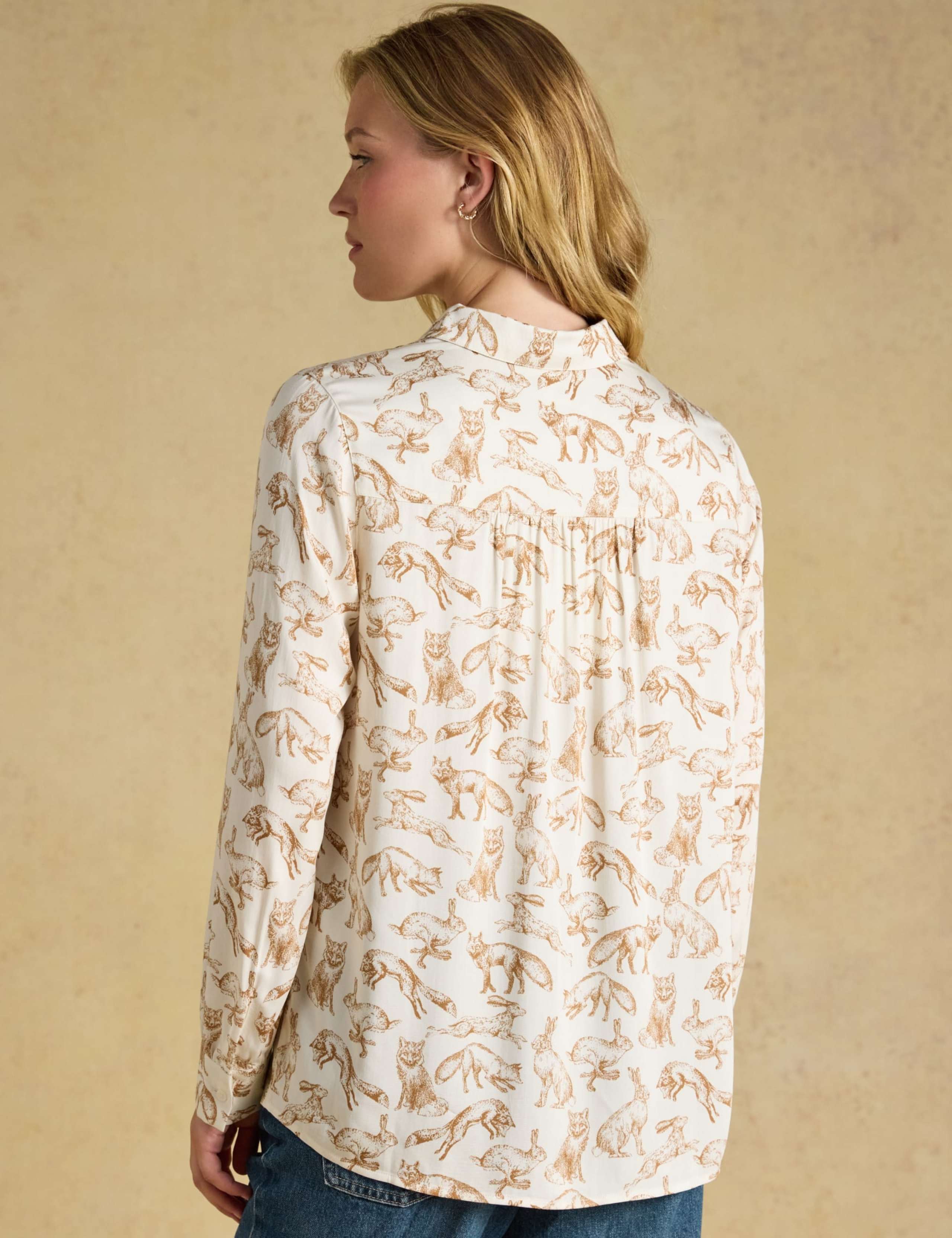 Collared Long Sleeve Printed Shirt 5 of 7
