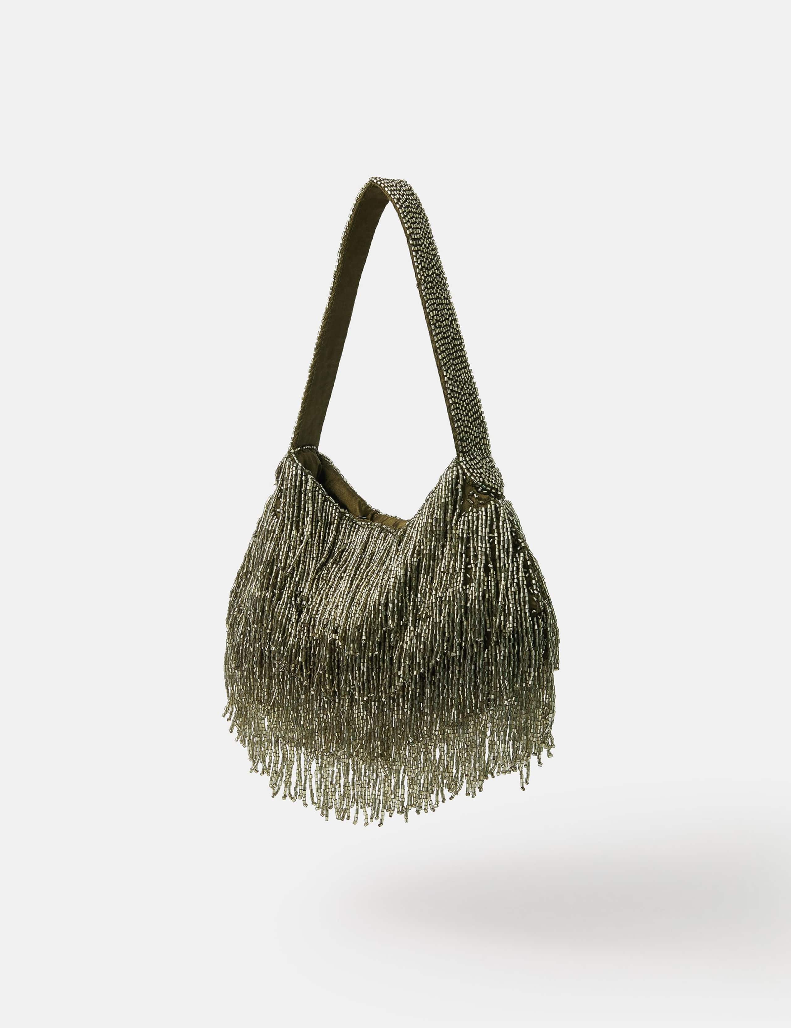 Beaded Fringing Embellished Grab Bag 2 of 4