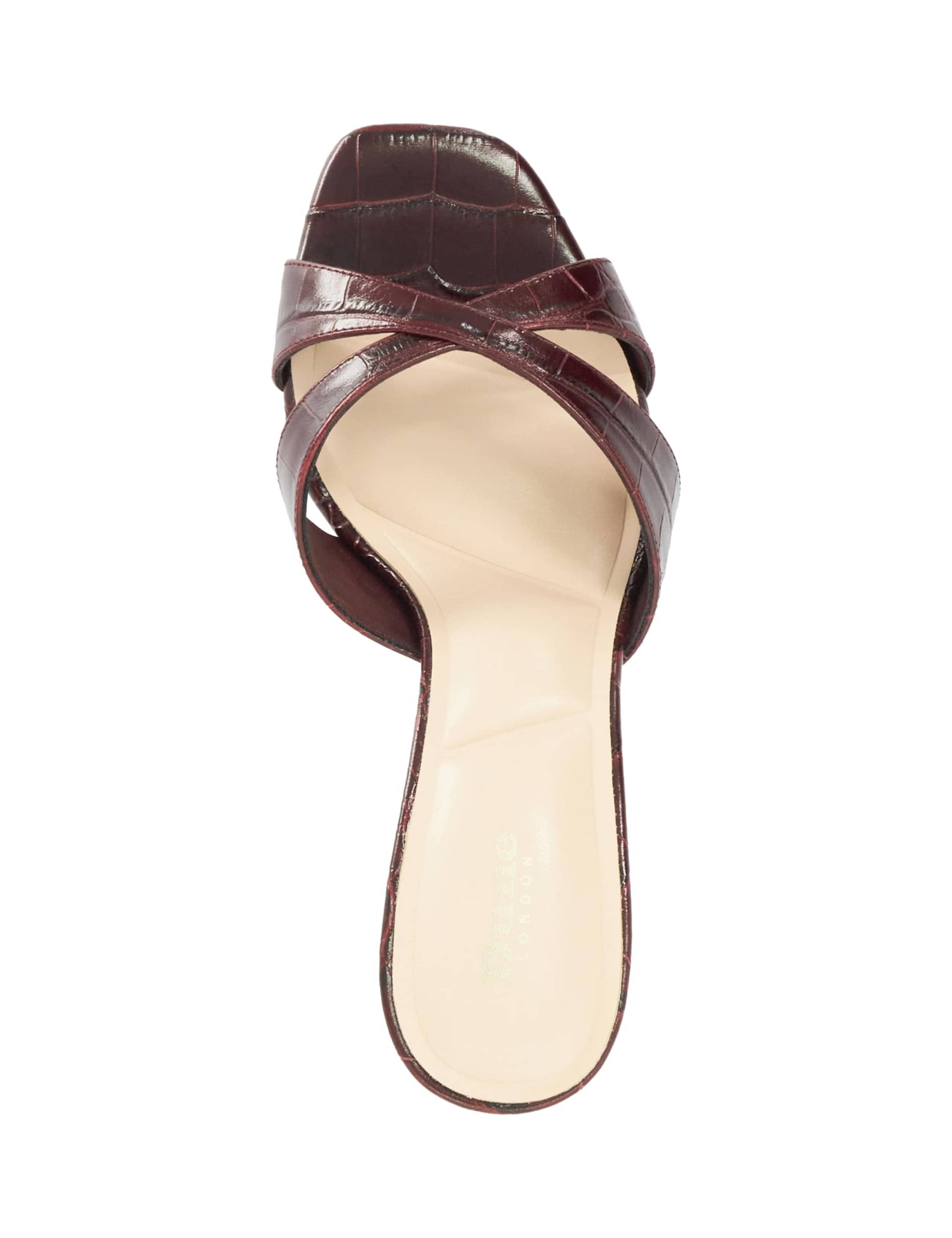 Leather Ankle Strap Stiletto Heel Mules 2 of 5