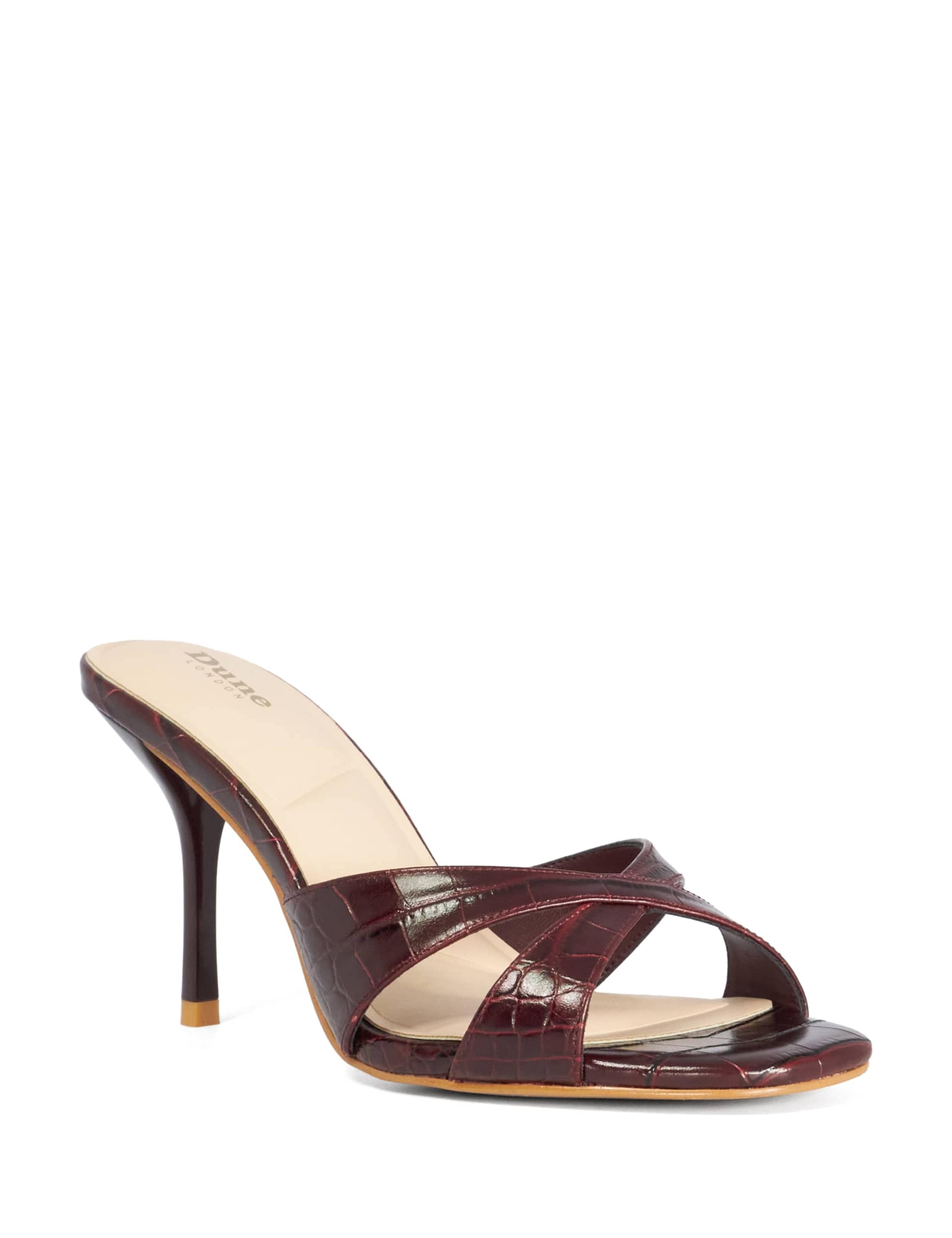 Leather Ankle Strap Stiletto Heel Mules 3 of 5