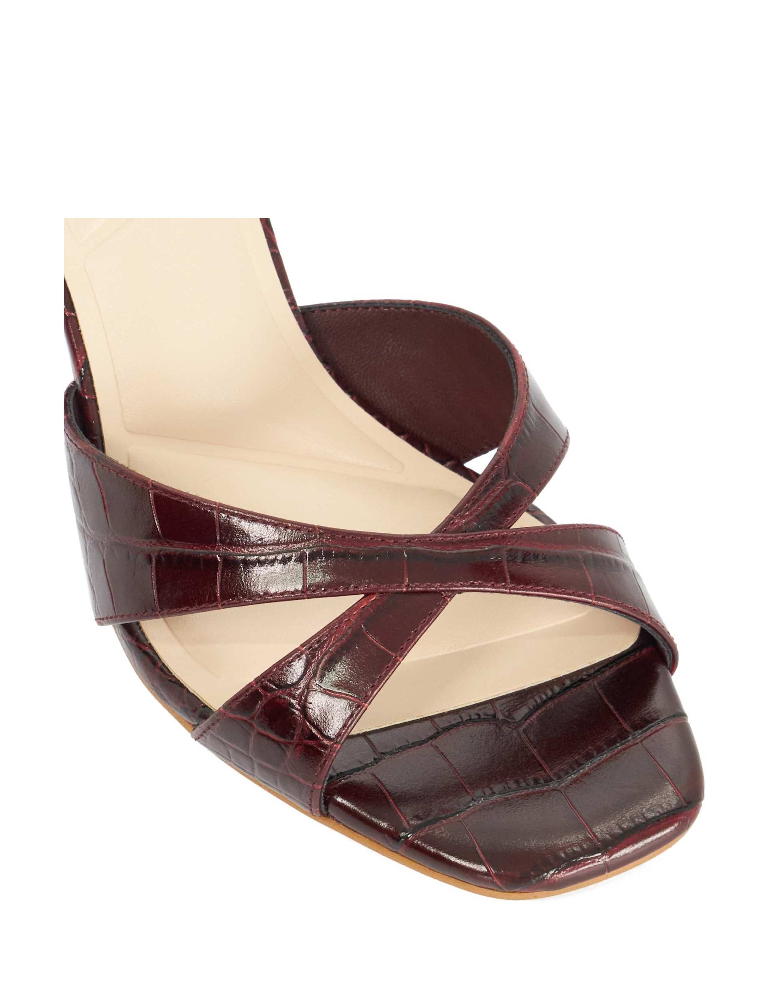 Leather Ankle Strap Stiletto Heel Mules 4 of 5