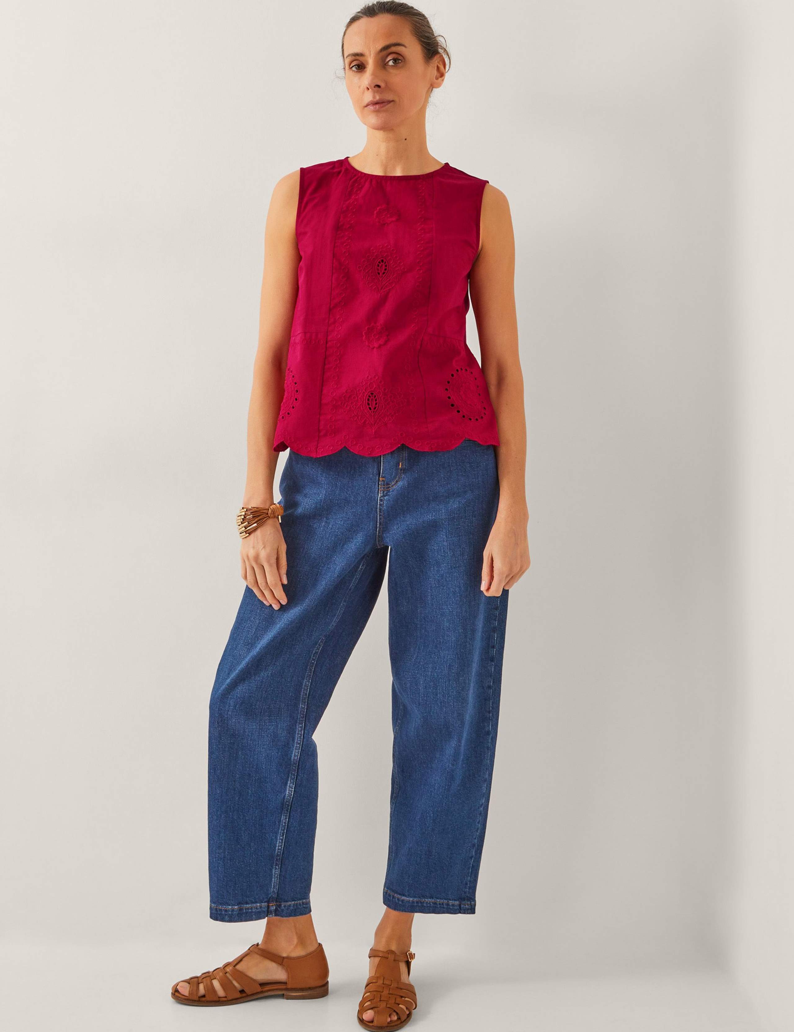 Pure Cotton Orla Broderie Vest 3 of 5