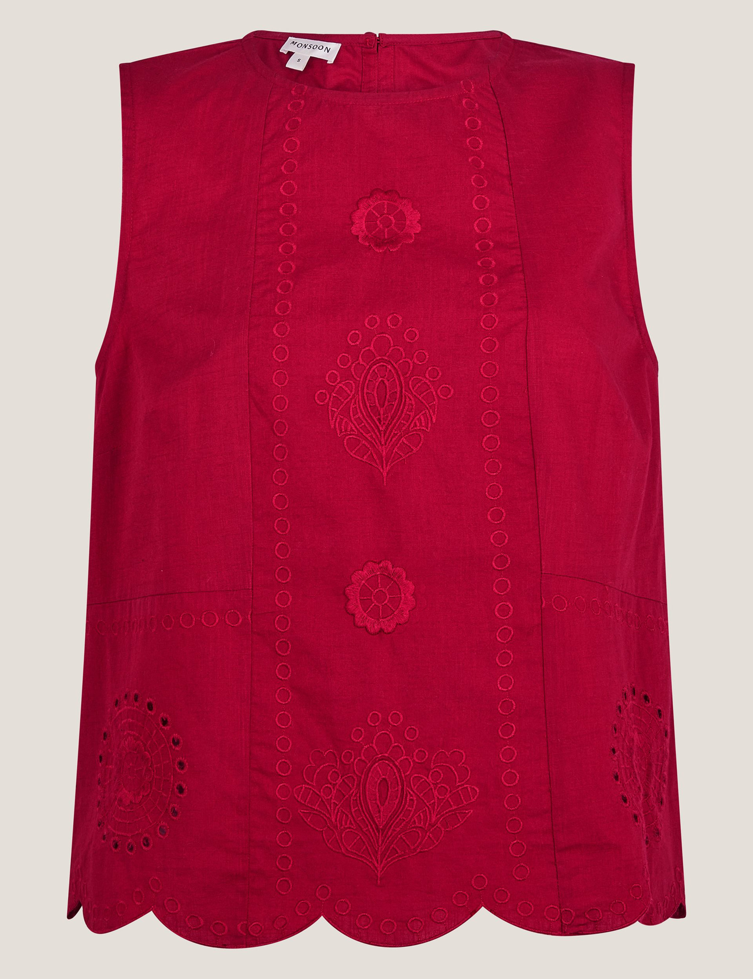 Pure Cotton Orla Broderie Vest 2 of 5