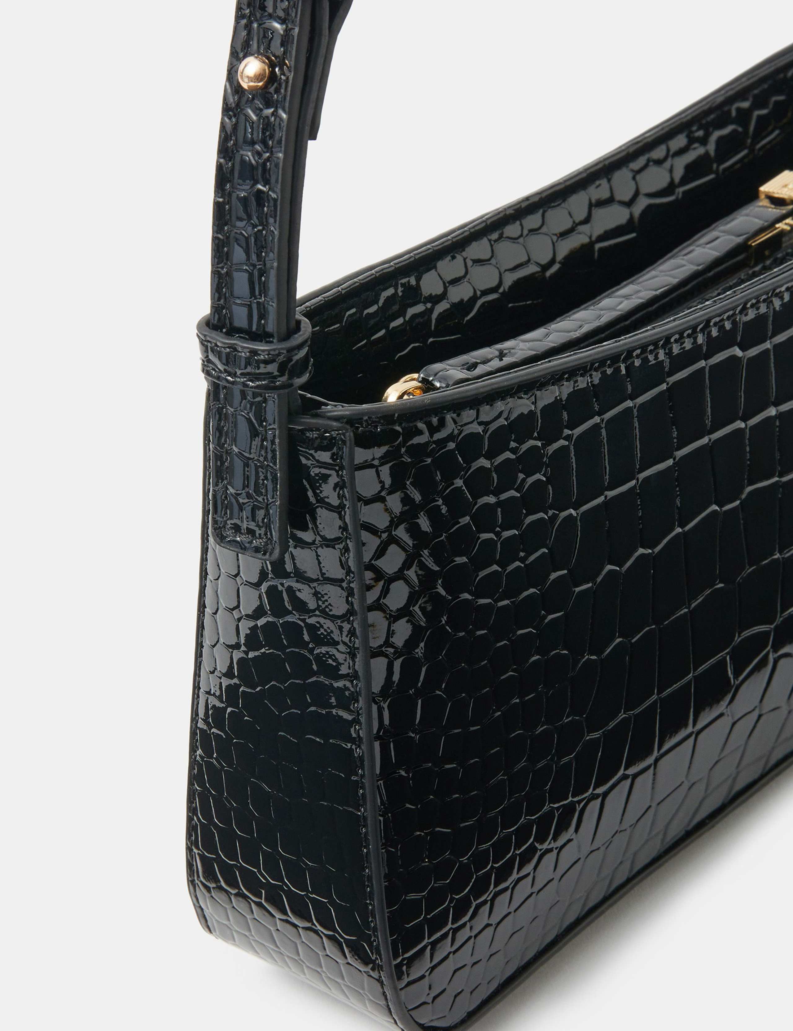 Croc Effect Shoulder Bag 3 of 5