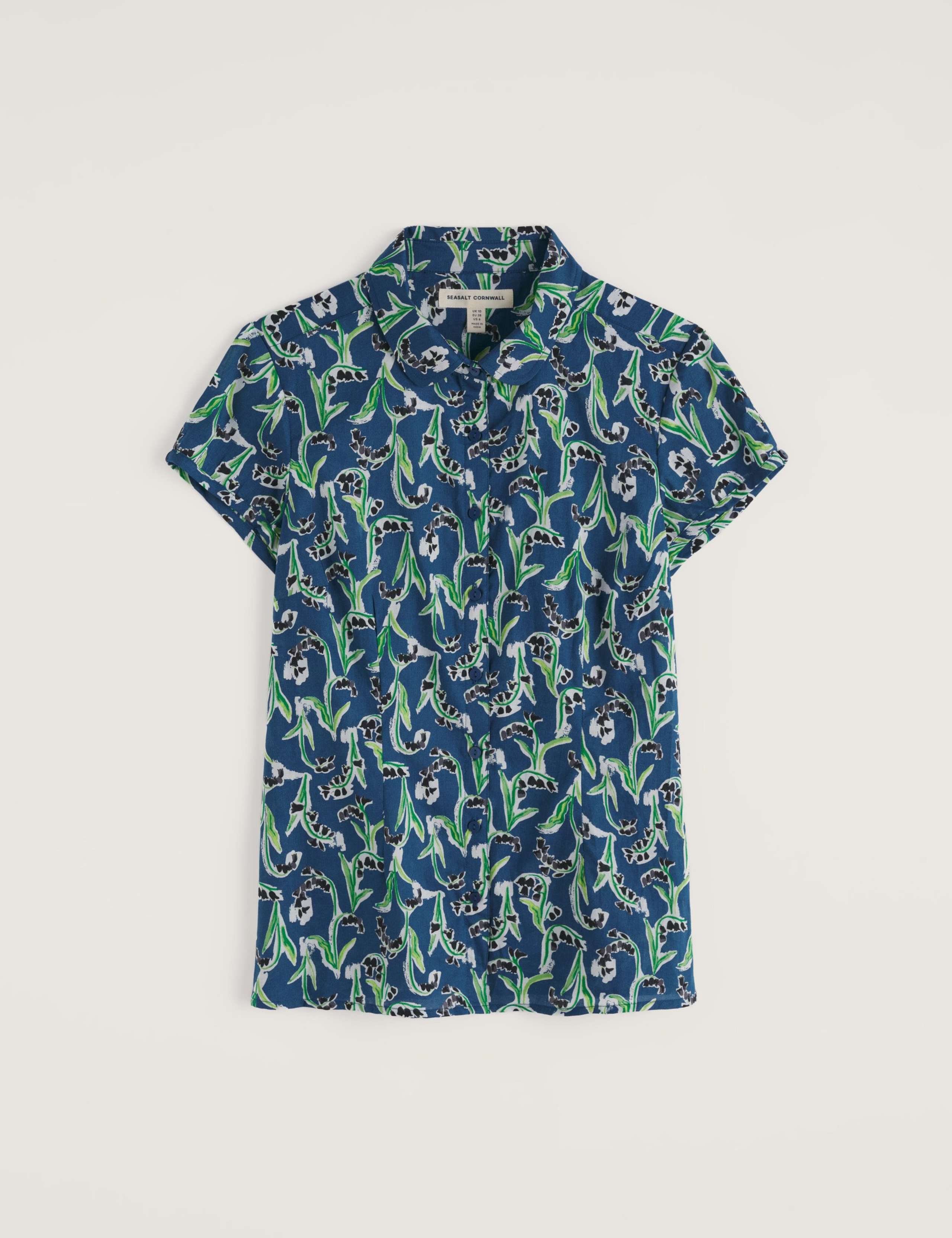 Pure Cotton Printed Peter Pan Collar Shirt 2 of 5