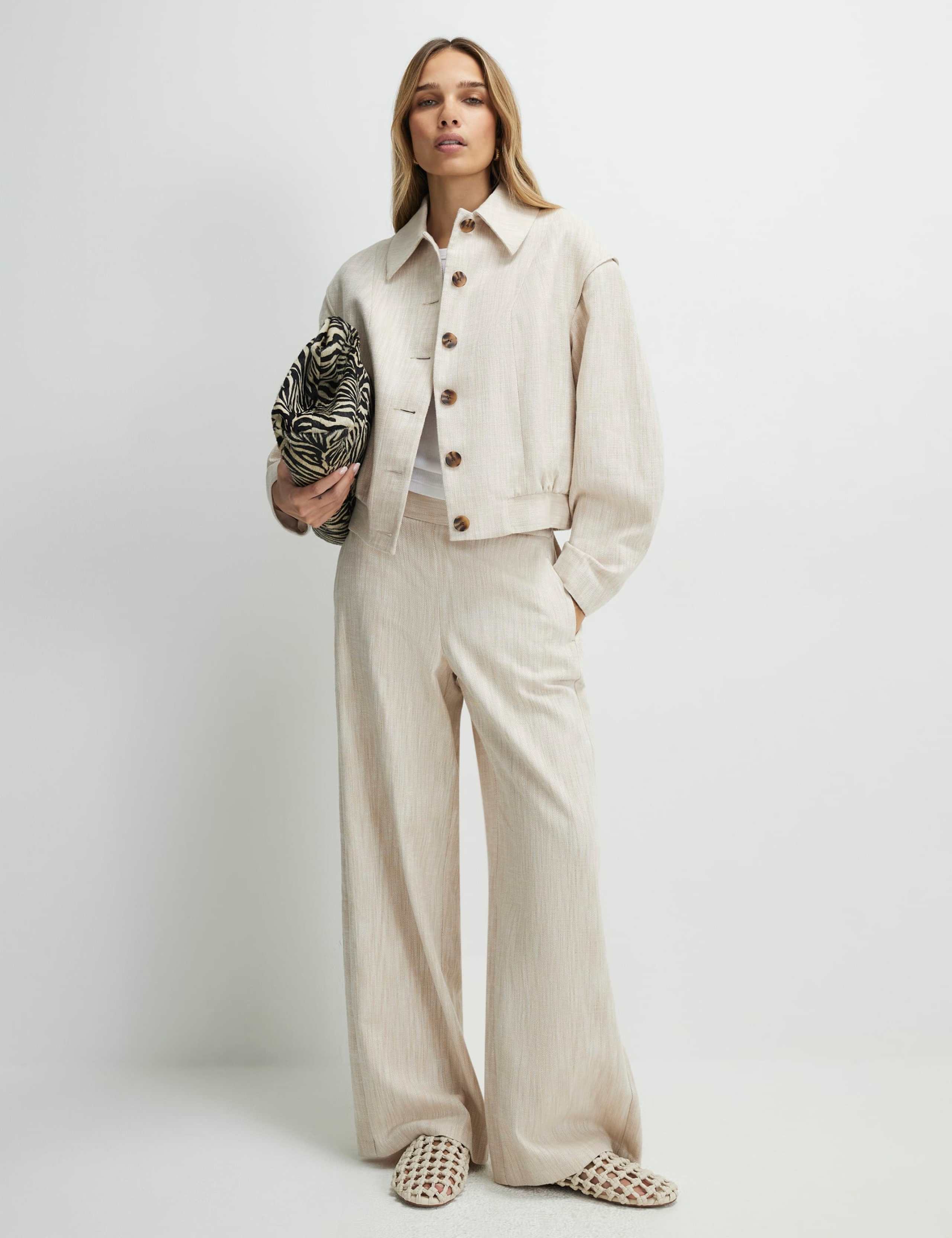 Pure Cotton Textured Bomber Jacket 2 of 4