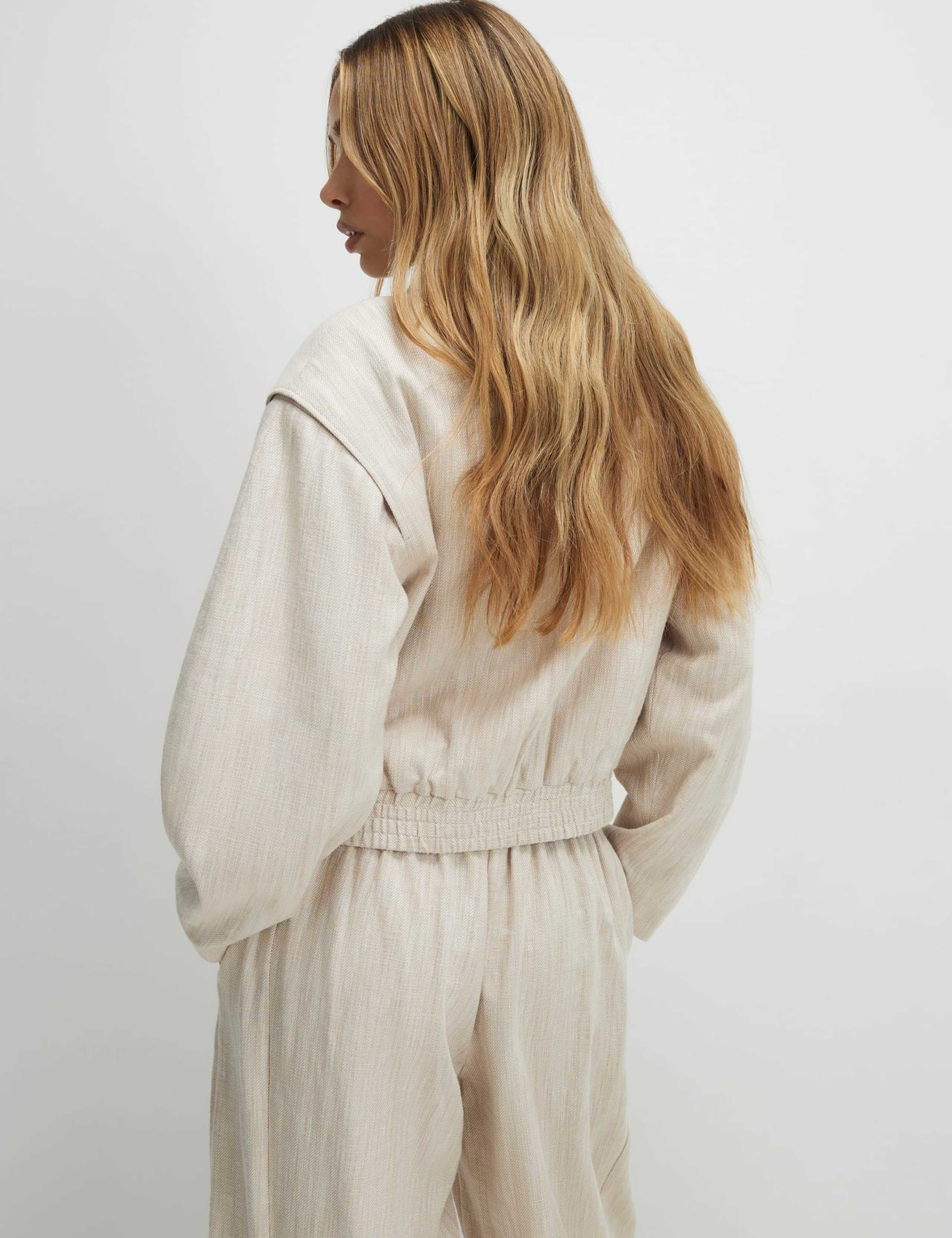 Pure Cotton Textured Bomber Jacket 4 of 4