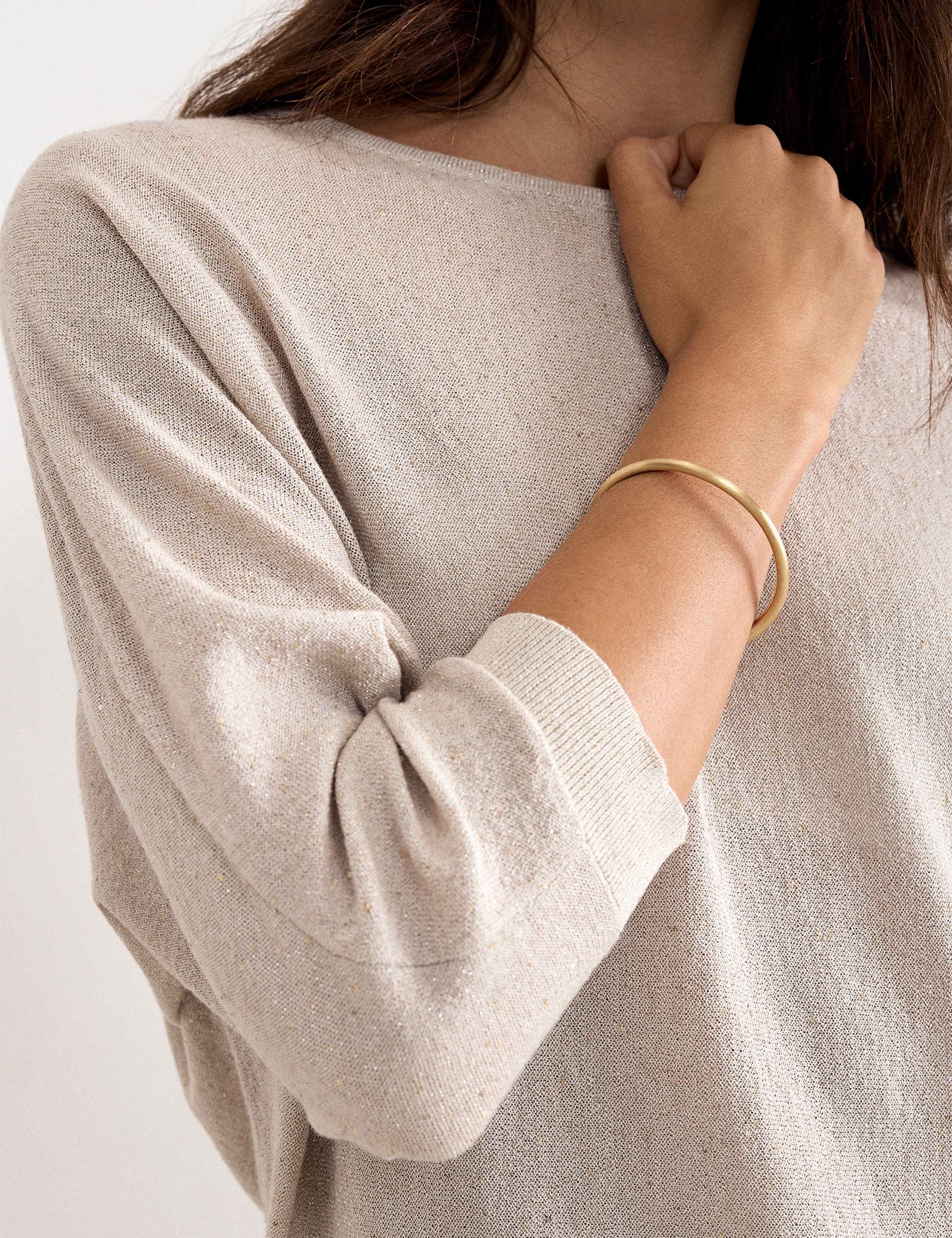 Sequin Slash Neck Batwing Sleeve Jumper 5 of 8